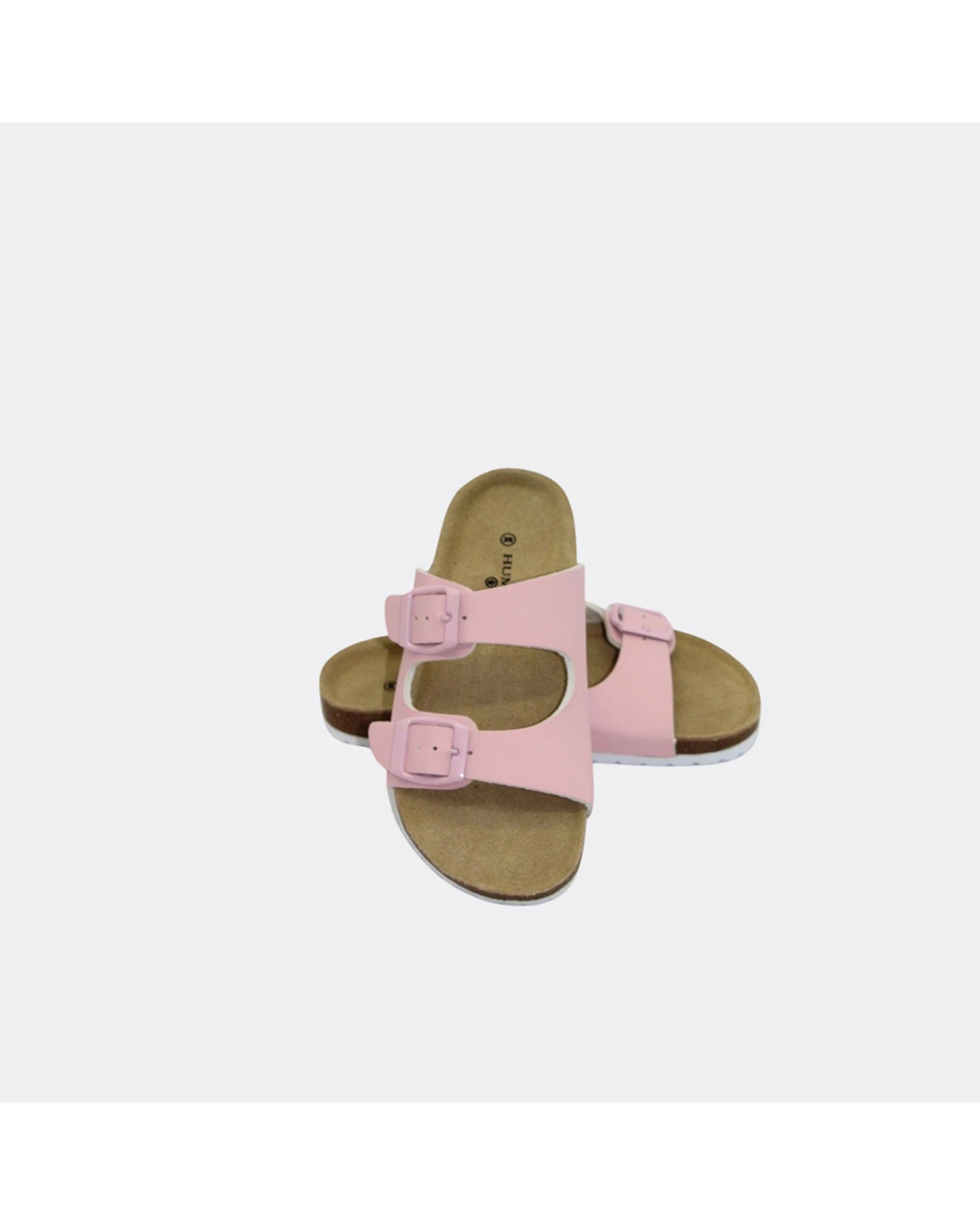 2 Human Shoes Molly Girls Buckled Sandal Slip On Moulded Sole Pink PINK, 2 of 4