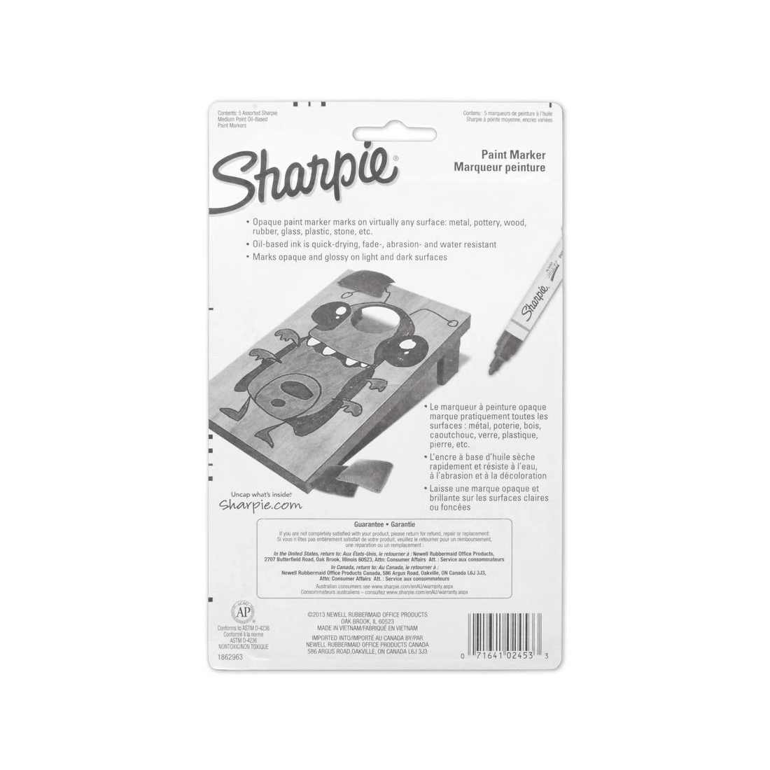 6 Sharpie Oil-Based Bullet Paint Markers Fashion 5 Pack, 6 of 6