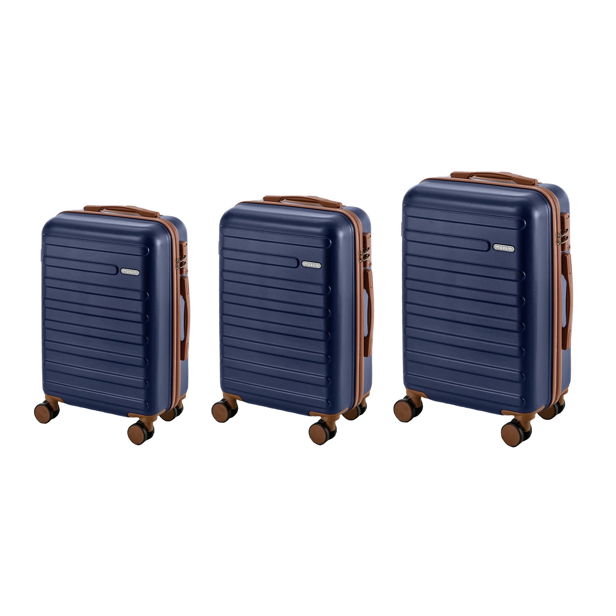 8 Mazam 3PCS Luggage Suitcase Trolley Set TSA Lock Hard Shell Case - Blue, 8 of 10