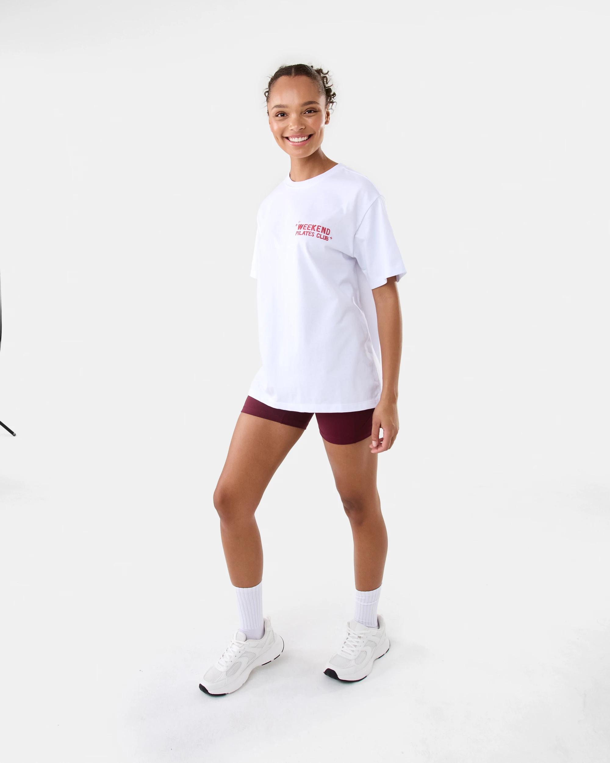 3 Active Womens Oversized Gym T-shirt White, 3 of 7