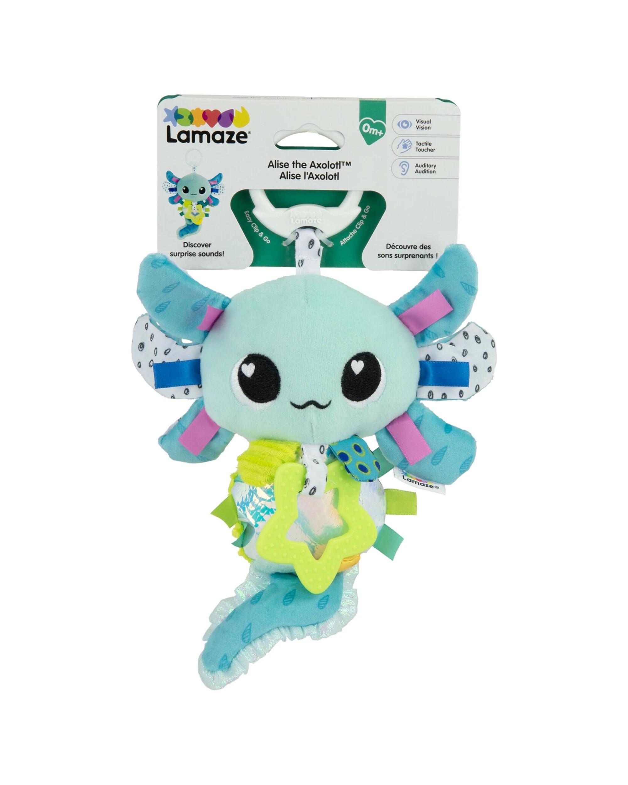 3 Lamaze Lovely The Pug And Alise The Axolotl Clip & Go Kids Toys Sensory Fun - Multi, 3 of 3