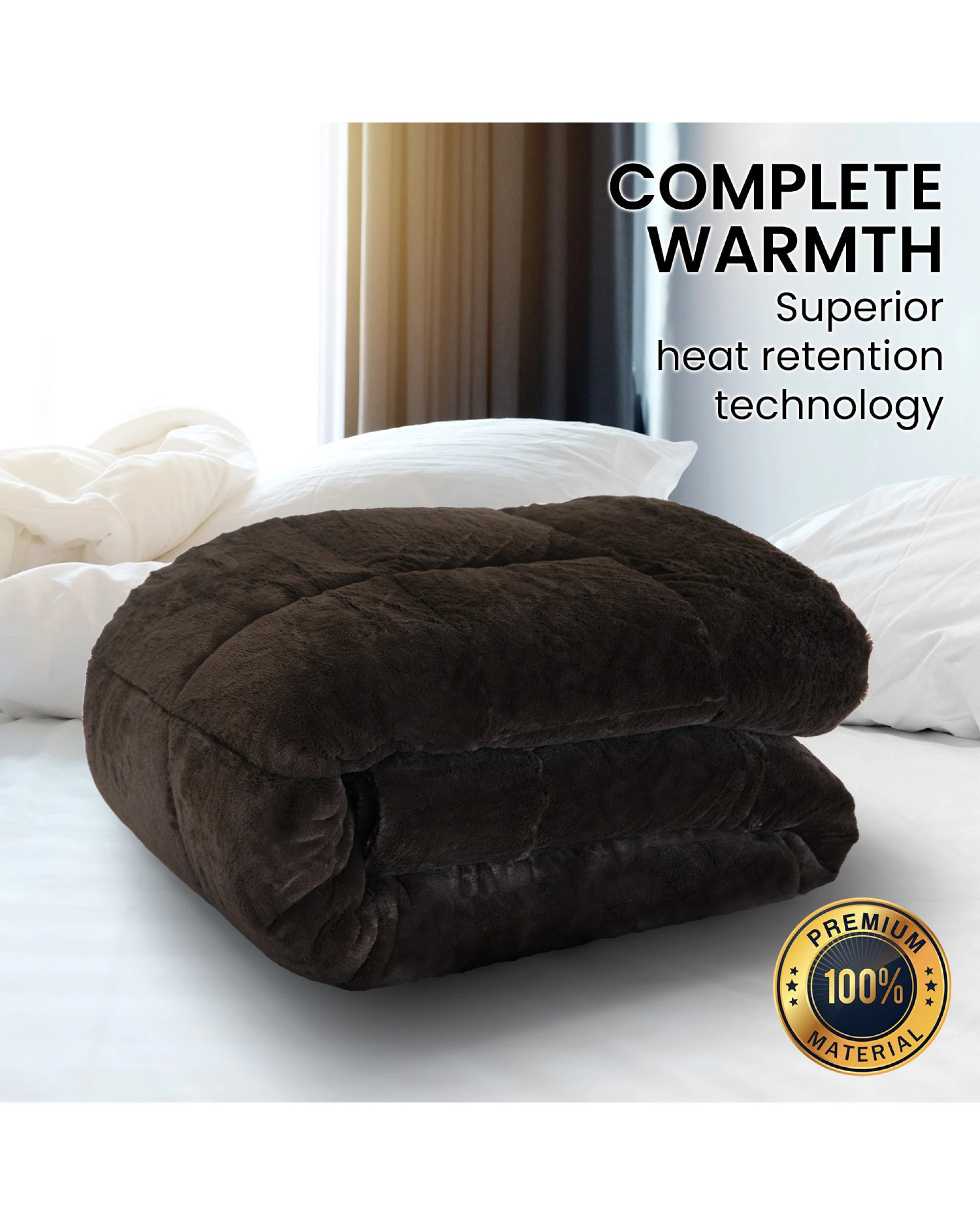 7 Laura Hill 600gsm Faux Mink Comforter Quilt Duvet Doona
 - Queen Bed, 7 of 10