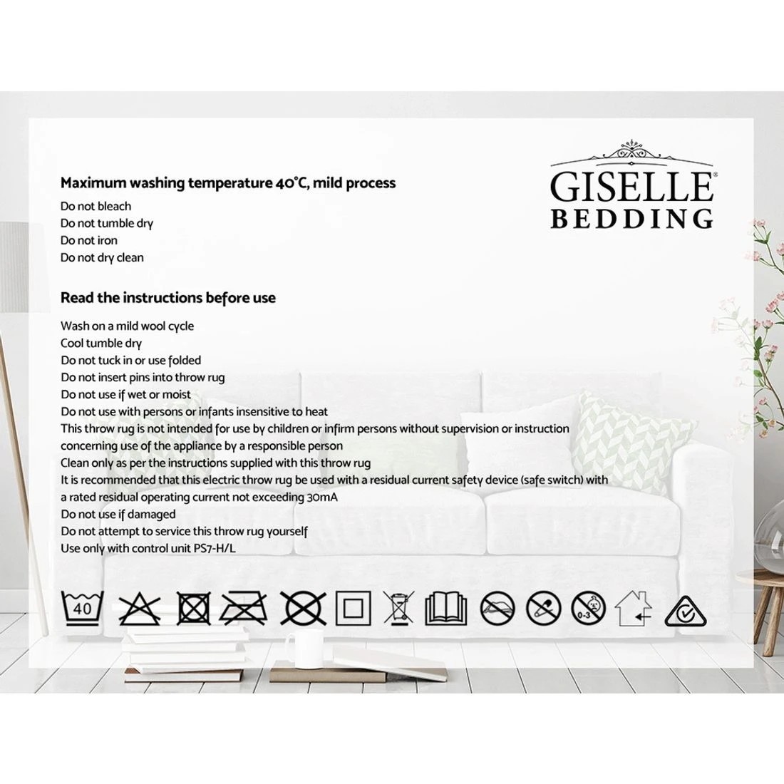 7 Giselle Electric Throw Rug Heated Blanket - Multi, 7 of 10