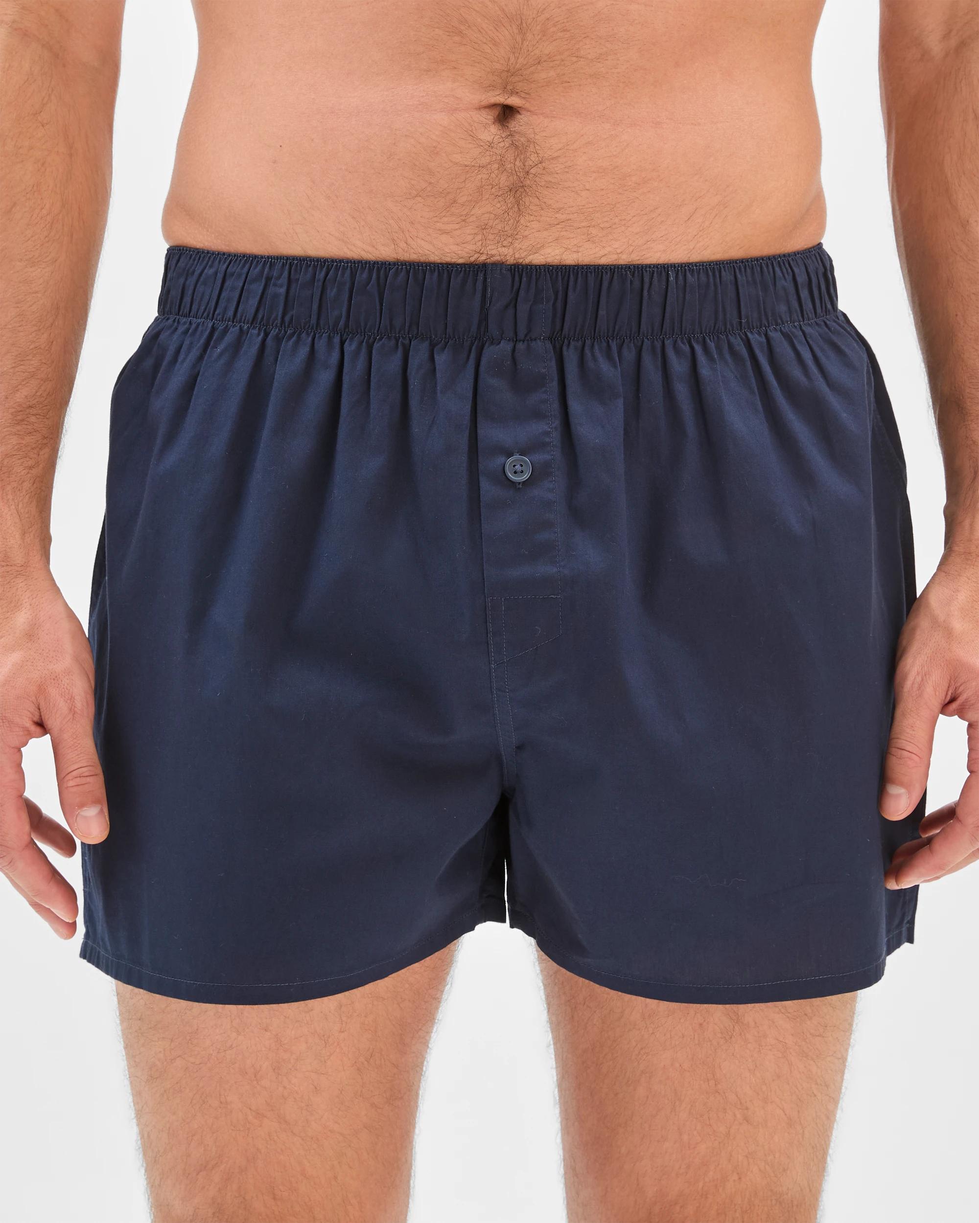 3 Maxx 3 Pack Woven Boxers NAVY, 3 of 4