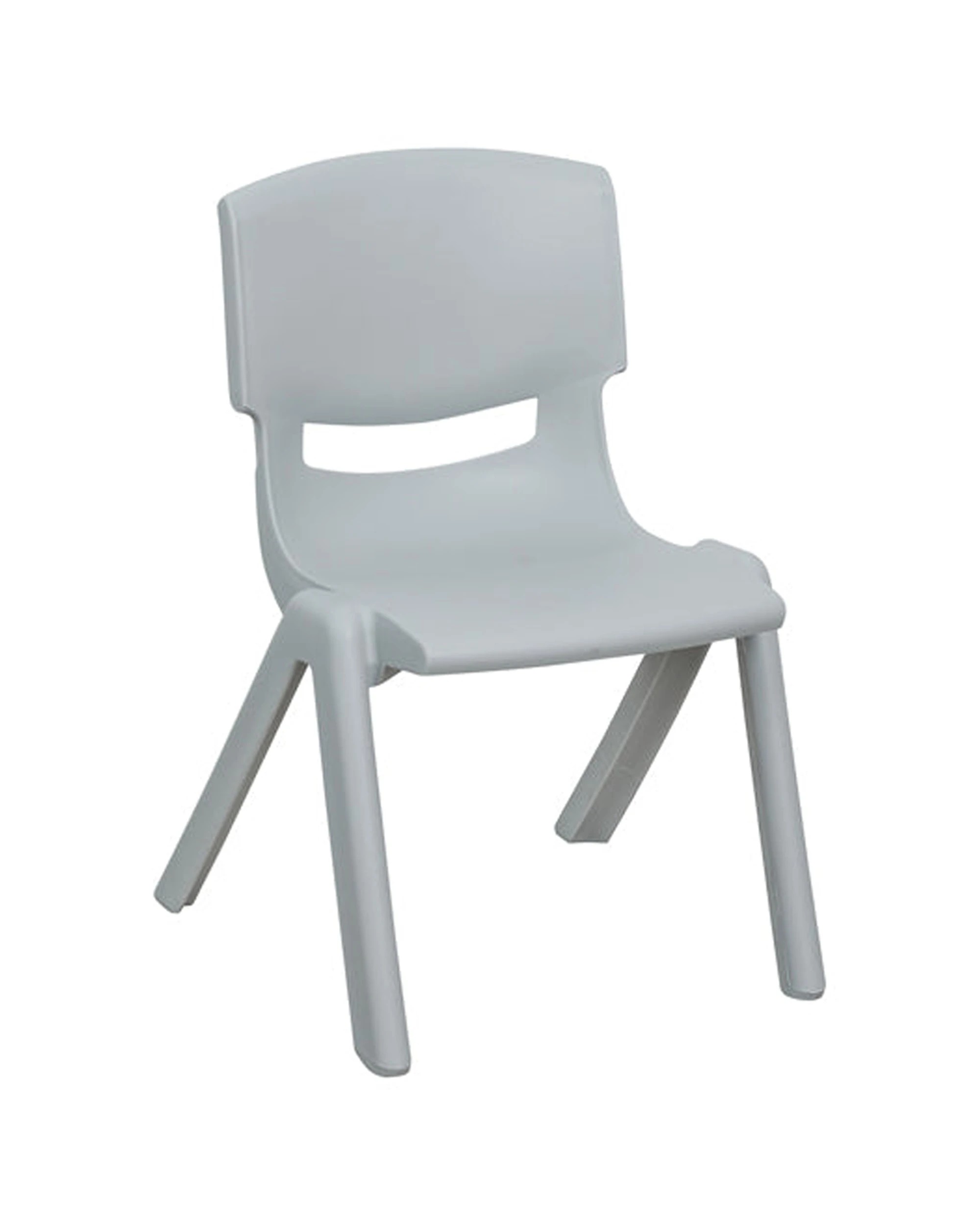 Vivaio Happy Resin Chairs Grey Chair Stackable Seat 24cm - Grey - Kmart