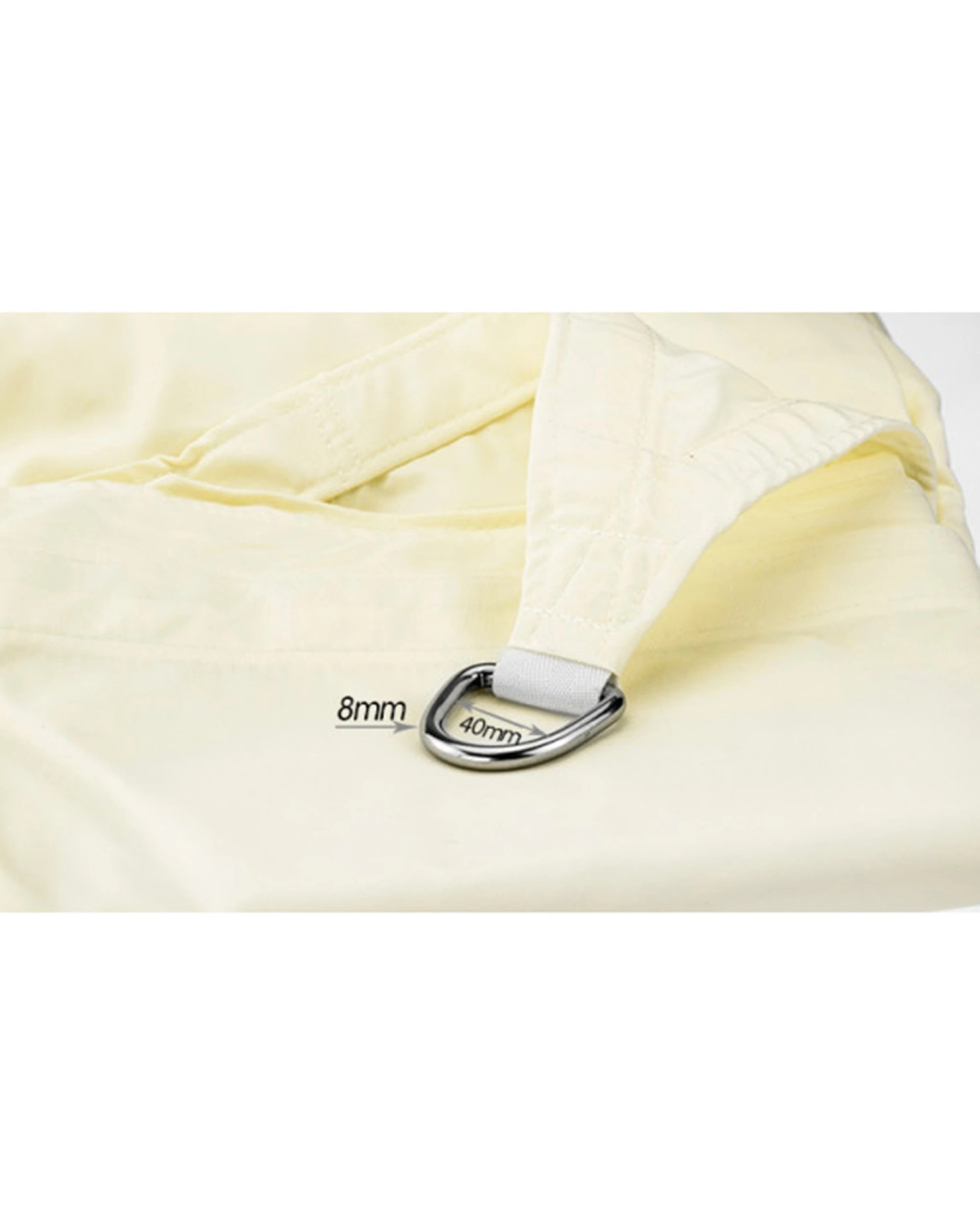 3 Wallaroo 3 x 3m Waterproof 160GSM Outdoor Sun Shade Sail Canopy Cream Square, 3 of 5