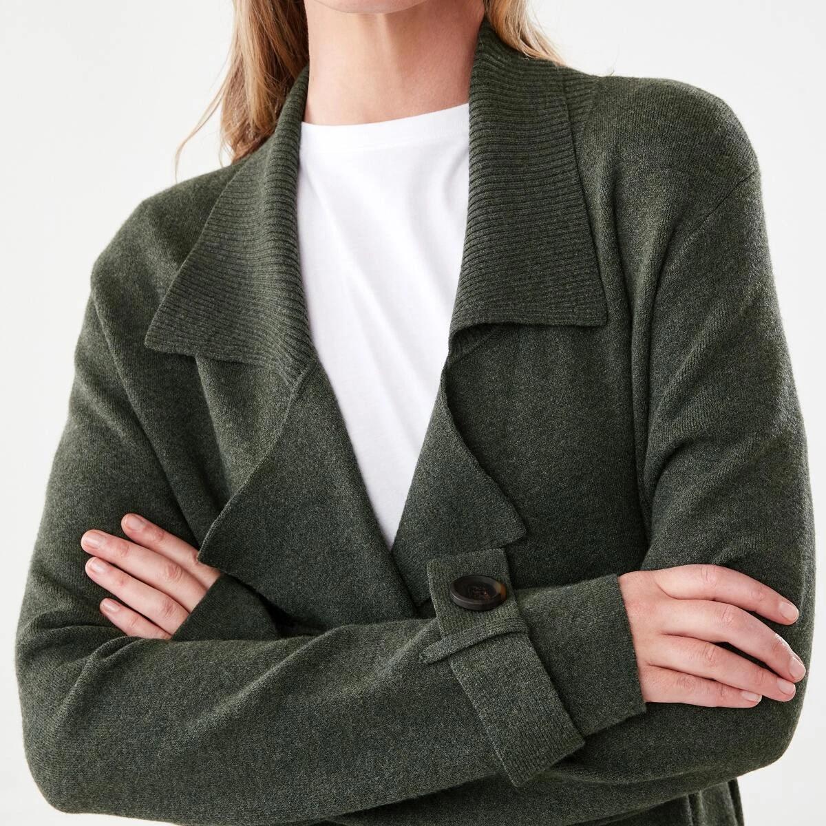 6 Trench Coatigan Grn Olive, 6 of 9
