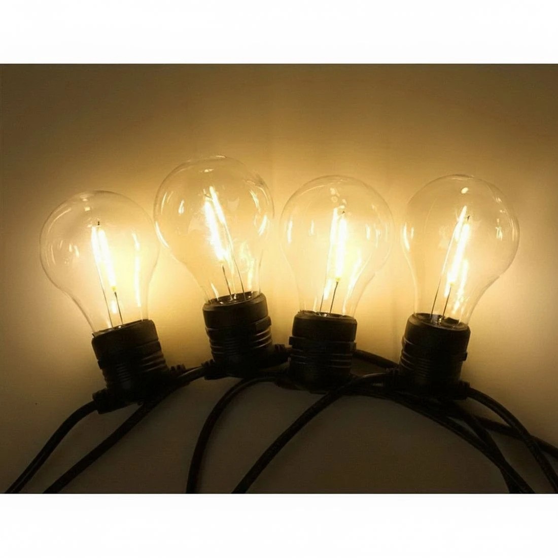 2 41m LED Festoon String Lights Outdoor Christmas Decorations Wedding Garden - Black, 2 of 5