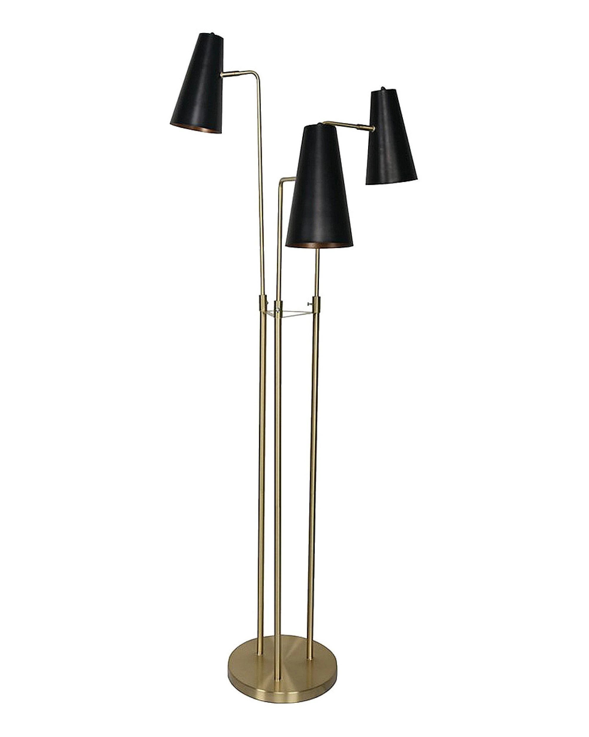 1 Sarantino Three Metal Shade Floor Lamp, 1 of 8