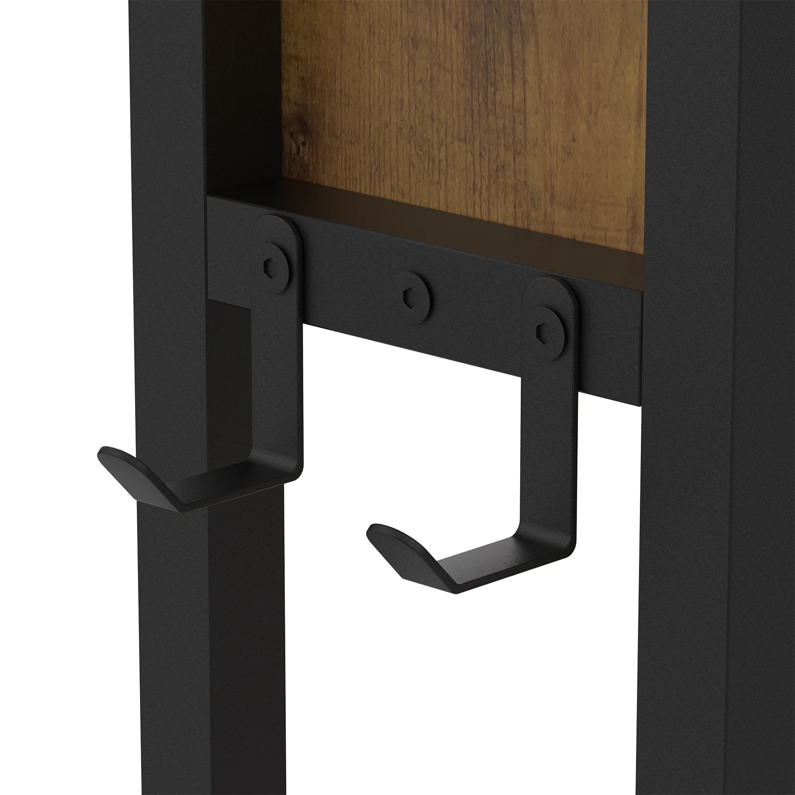 5 Advwin Entryway Coat Rack with Storage Bench 2-Tier Shoe Rack - Brown, 5 of 9