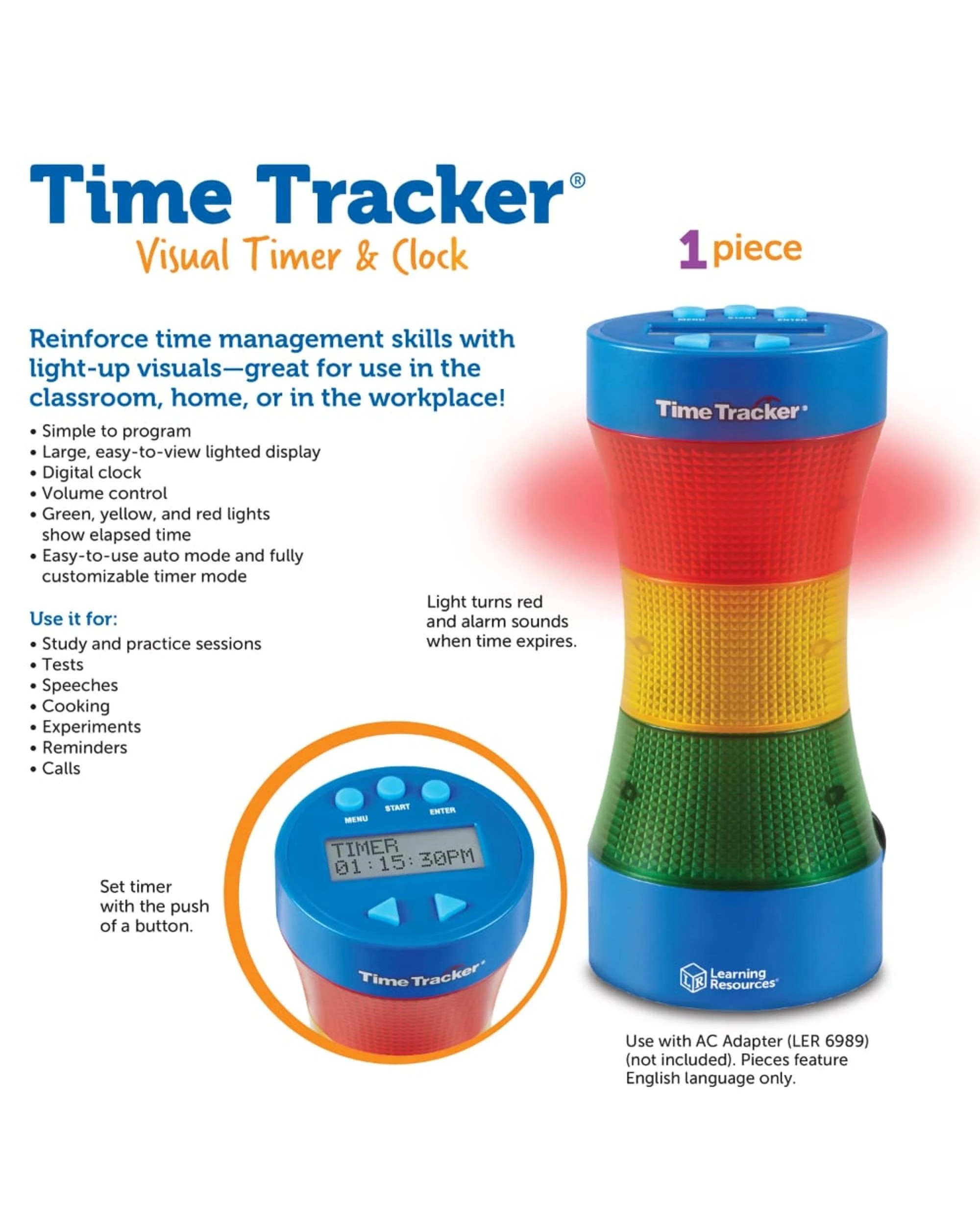 2 Time Tracker Visual Timer and Clock, 2 of 4