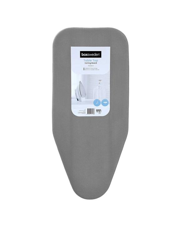 Boxsweden Table Top Ironing Board With Foldable Legs Cotton Durable 70x30cm - Grey