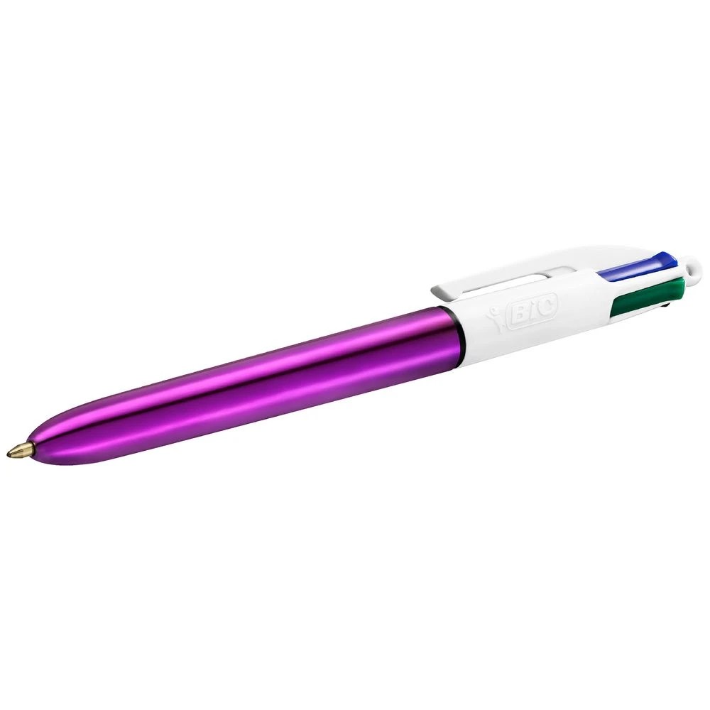 4 BIC 4 Colours Shine Ballpoint Pen Purple, 4 of 6