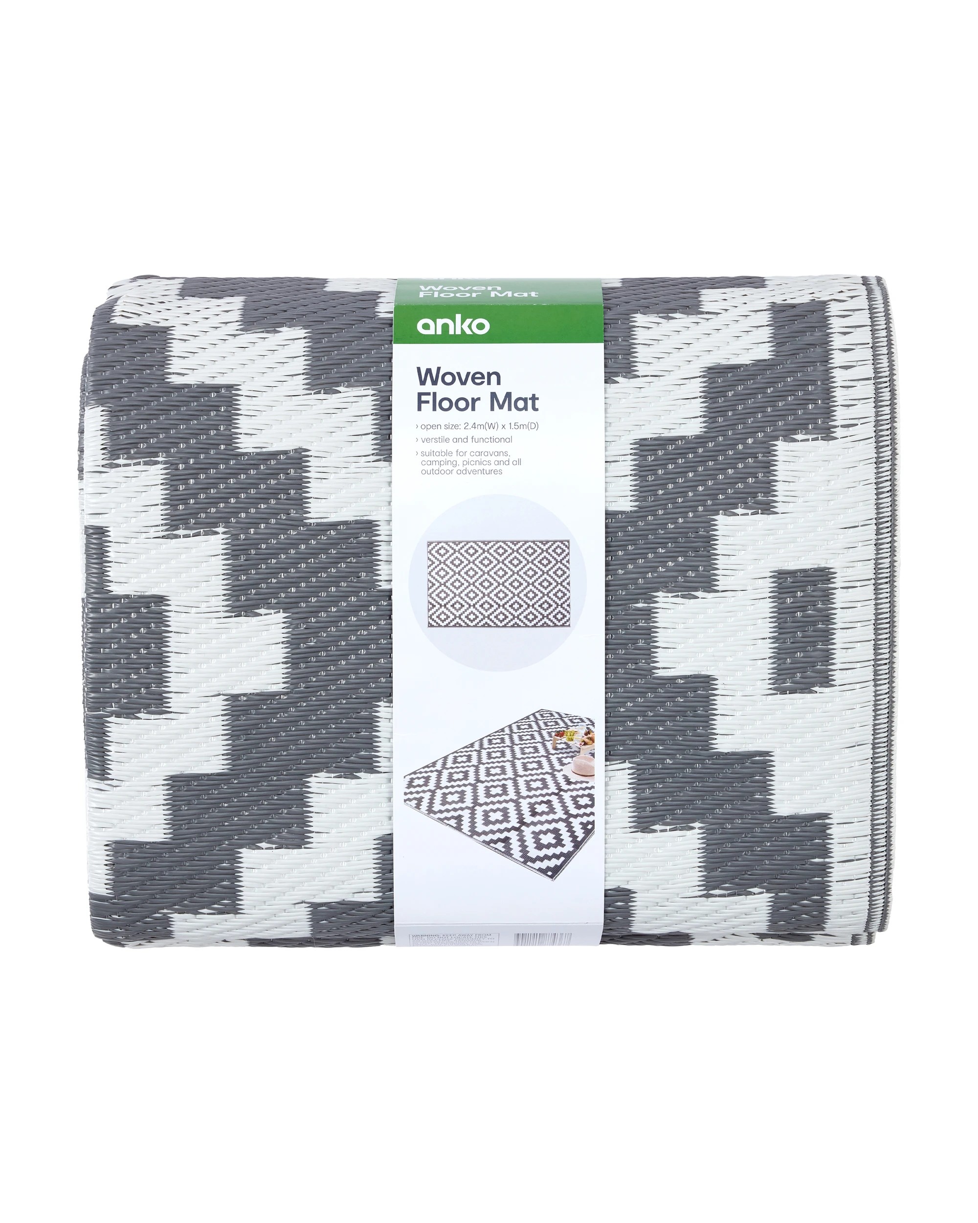 7 Woven Floor Mat - Grey, 7 of 7