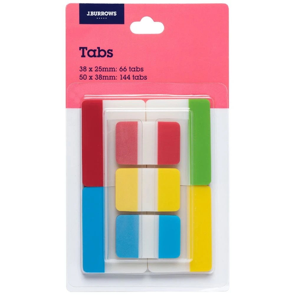 1 J.Burrows Tabs Assorted Sizes 7 Pack, 1 of 3
