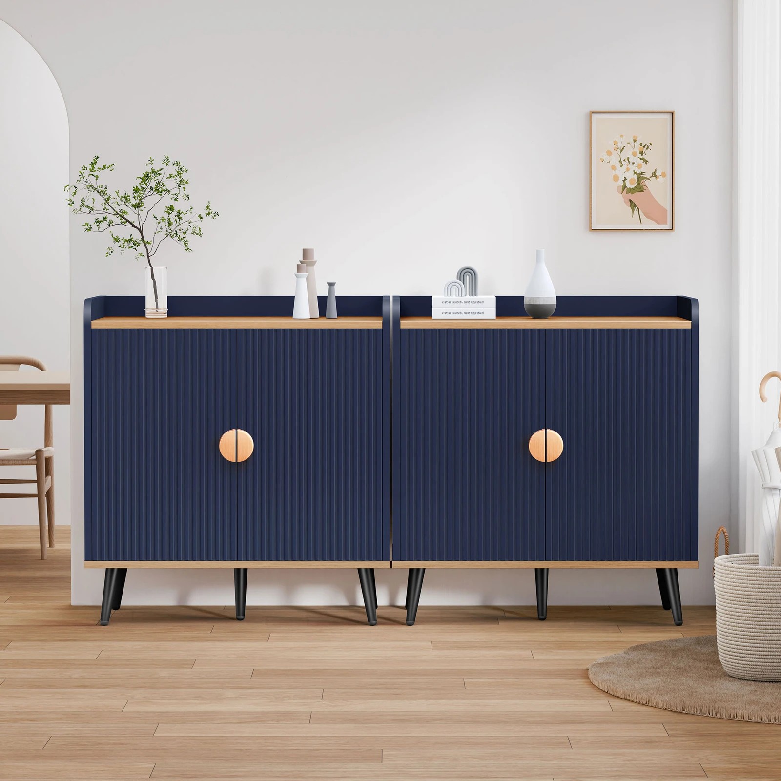 10 Alfordson Buffet Sideboard Cabinet Storage - Blue, 10 of 10