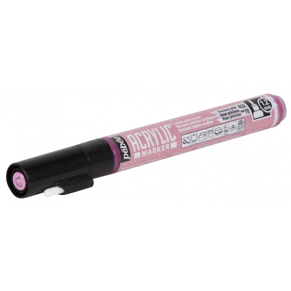 2 Pebeo Acrylic Paint Marker 1.2mm Precious Pink, 2 of 3