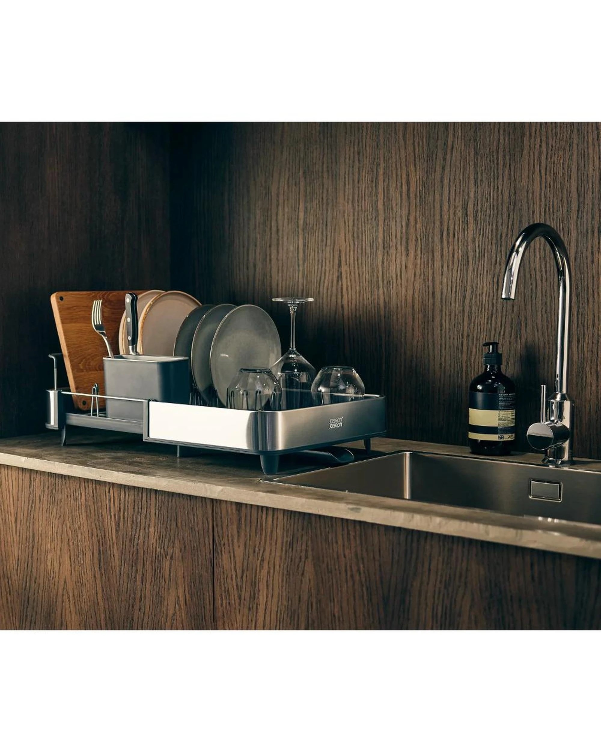 8 Joseph Joseph Extend Steel Expandable Dish Rack Grey 85153, 8 of 8
