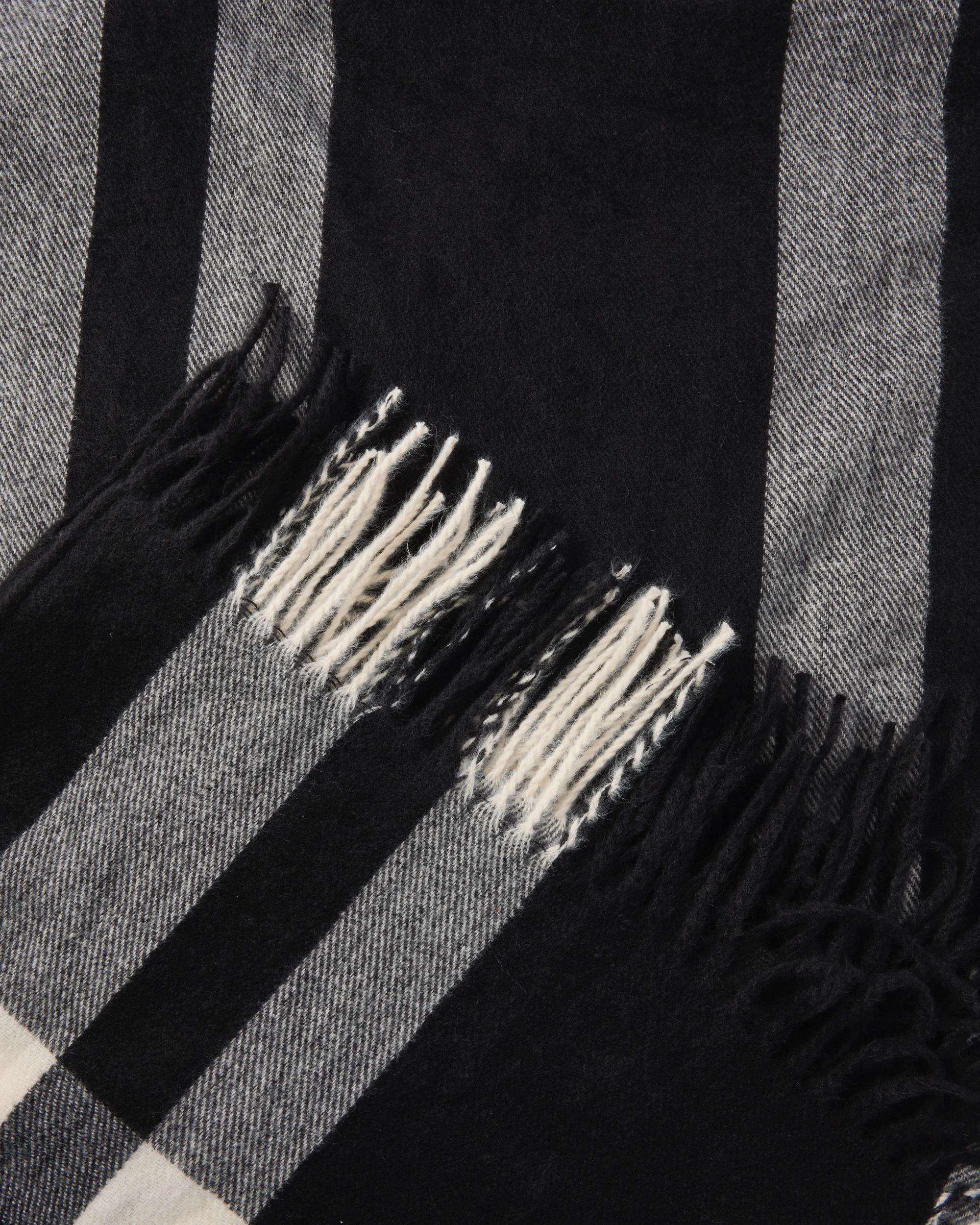 2 Wrap Scarf Blk Check, 2 of 4