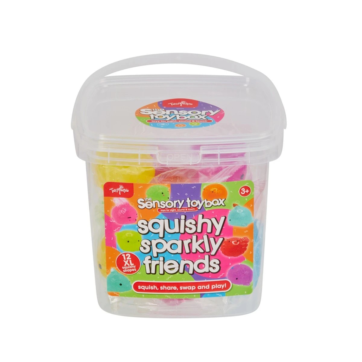 1 12 Pack ToyMania The Sensory Toy Box Squishy Sparkly Friends Set, 1 of 5
