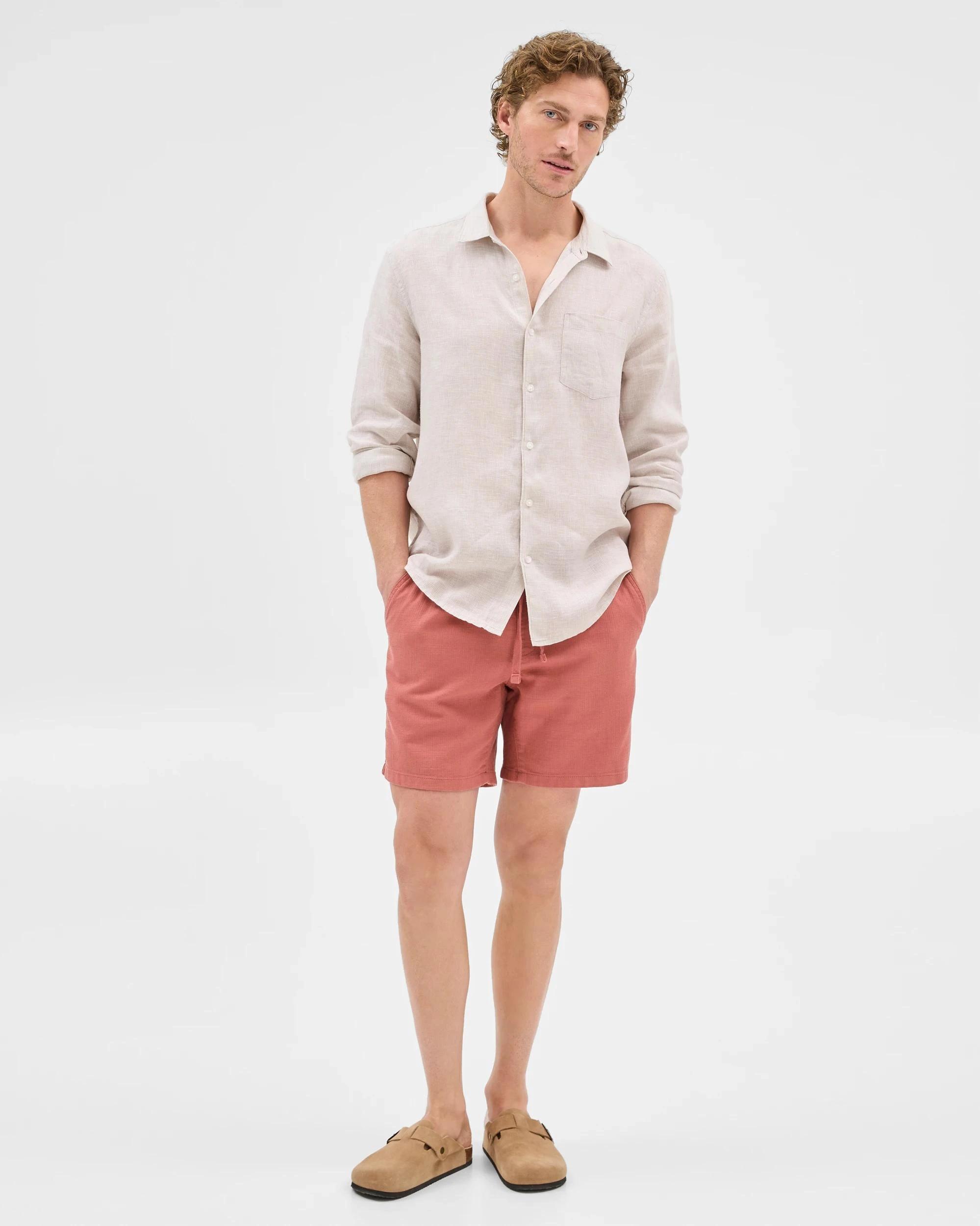 2 Target Australian Cotton Textured Shorts BRICK, 2 of 7