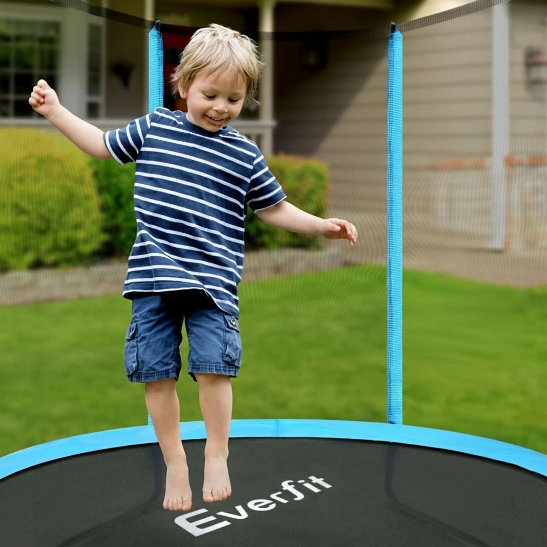 5 Everfit Trampoline 6FT Kids Trampolines Safety Net Pad Round - Blue, 5 of 7