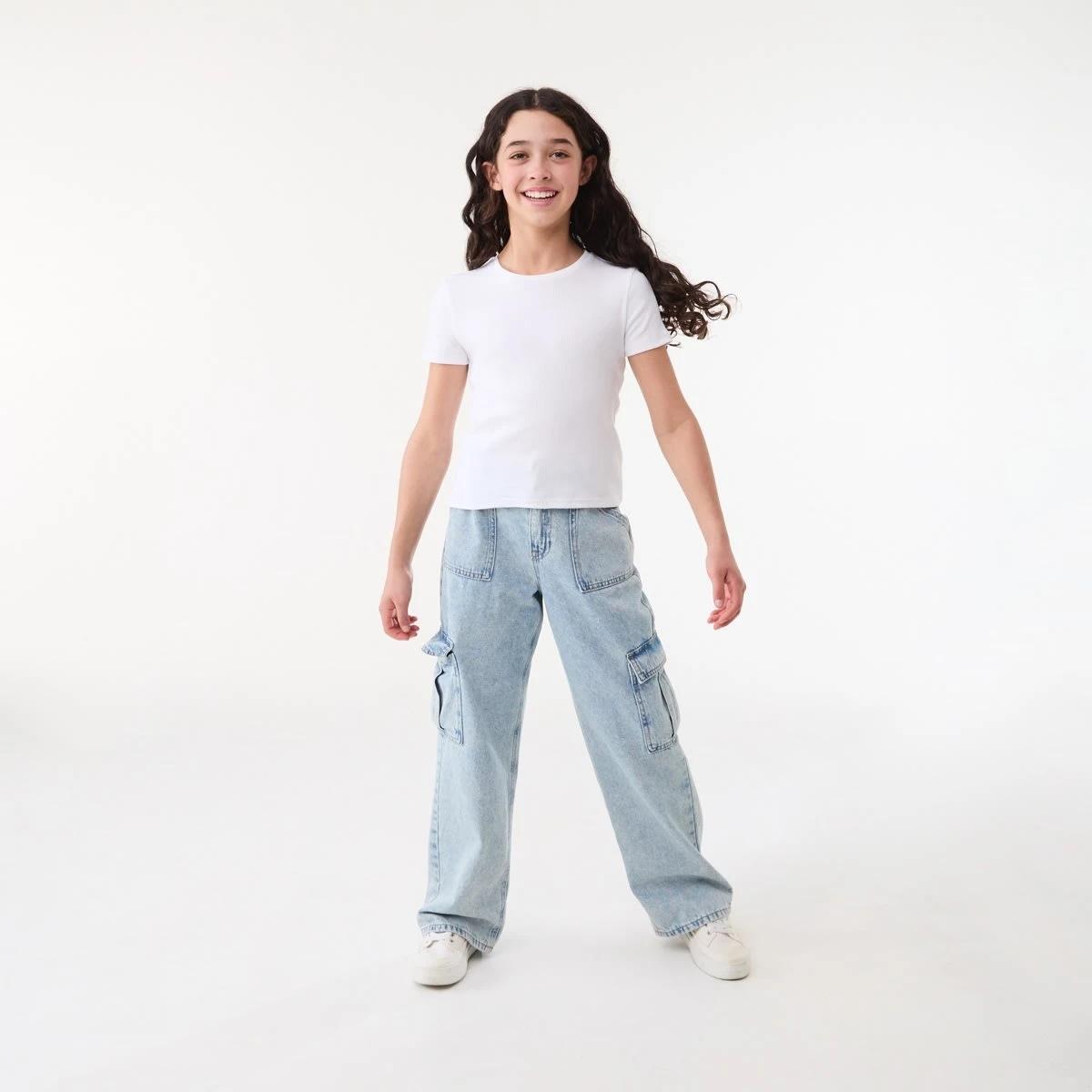 5 Short Sleeve Rib Top WHITE, 5 of 6