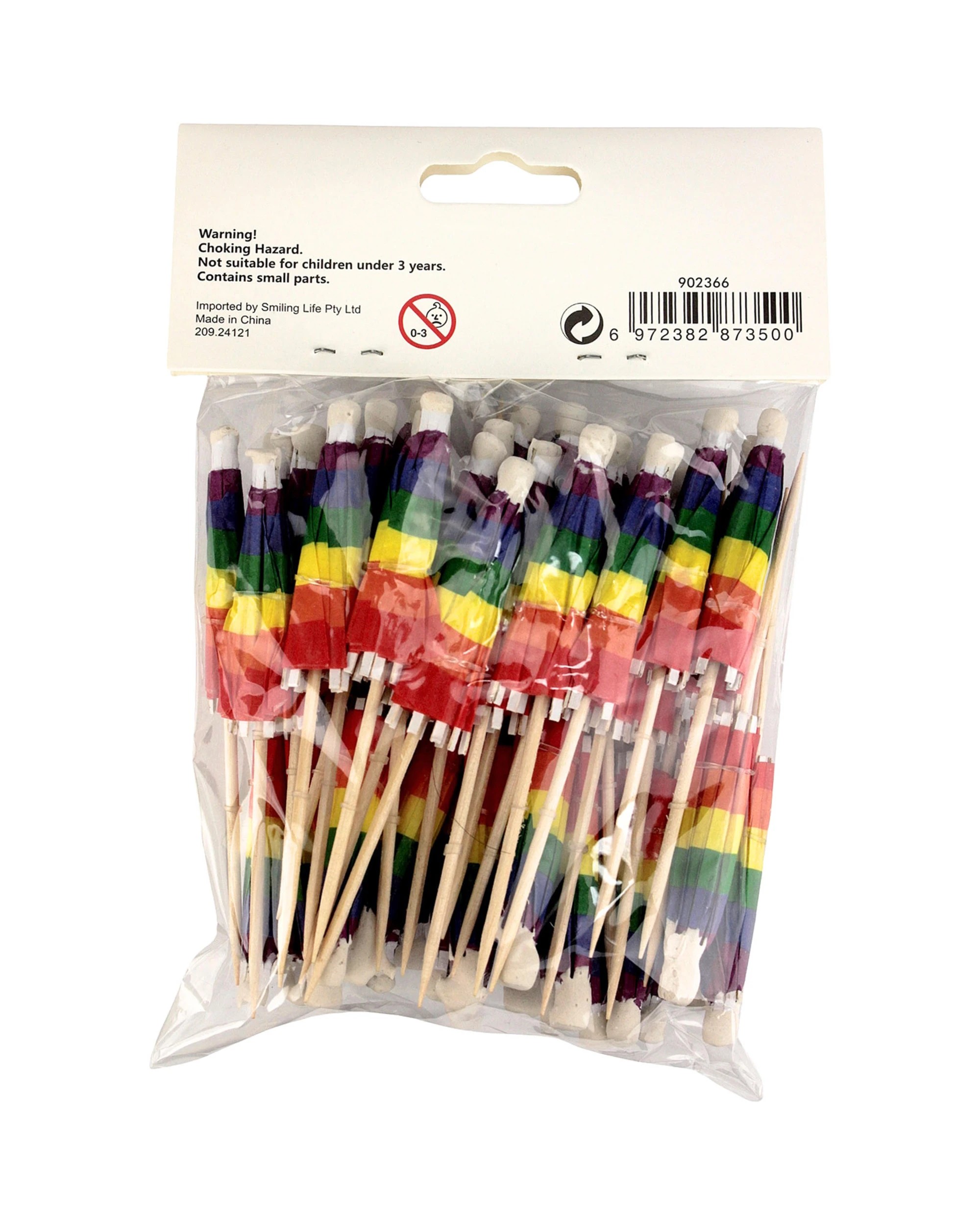 3 Partyrama Rainbow Cocktail Umbrella Picks Pack of 50Multi - Multi, 3 of 3