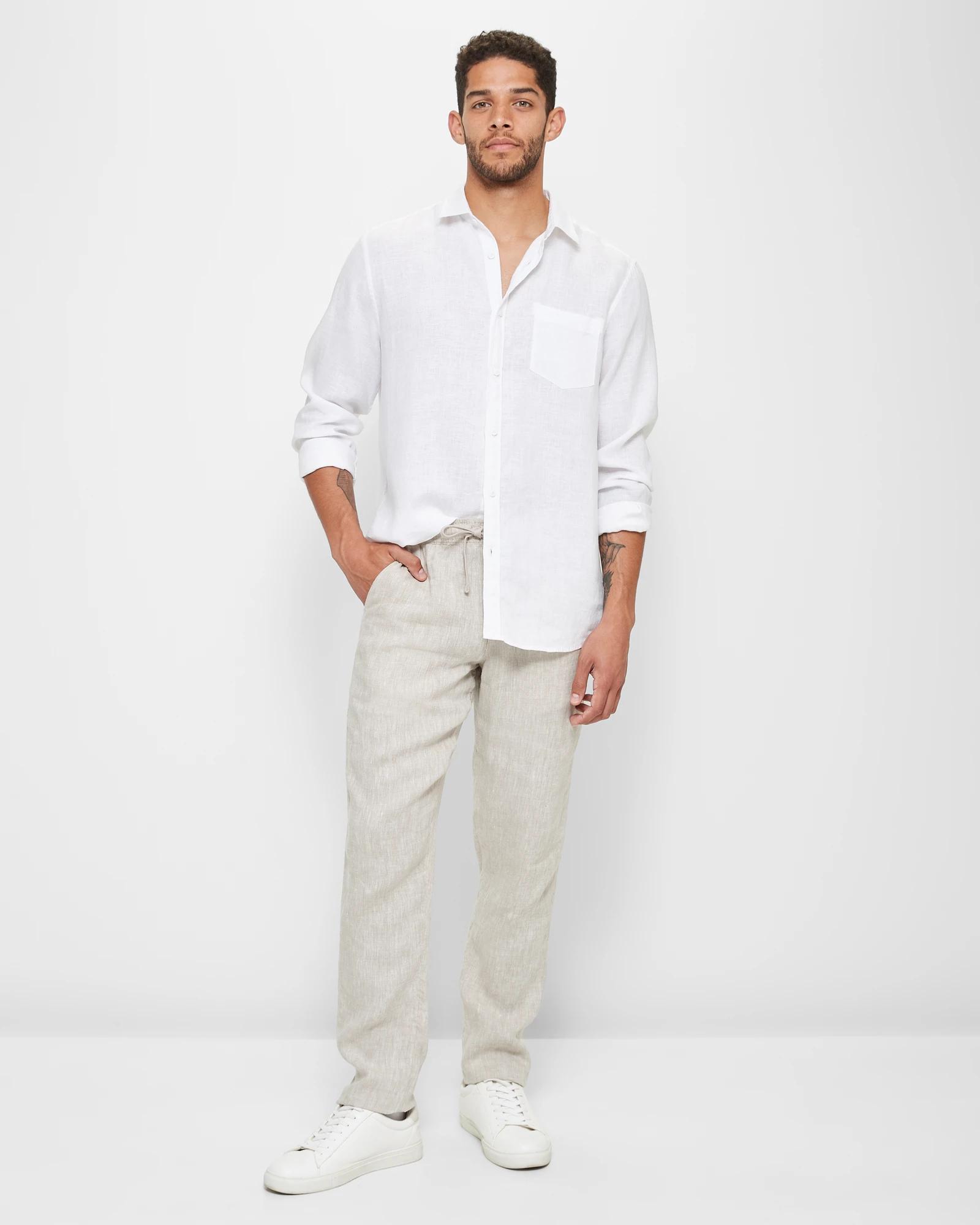 2 Target European Linen Pants NEUTRAL, 2 of 5