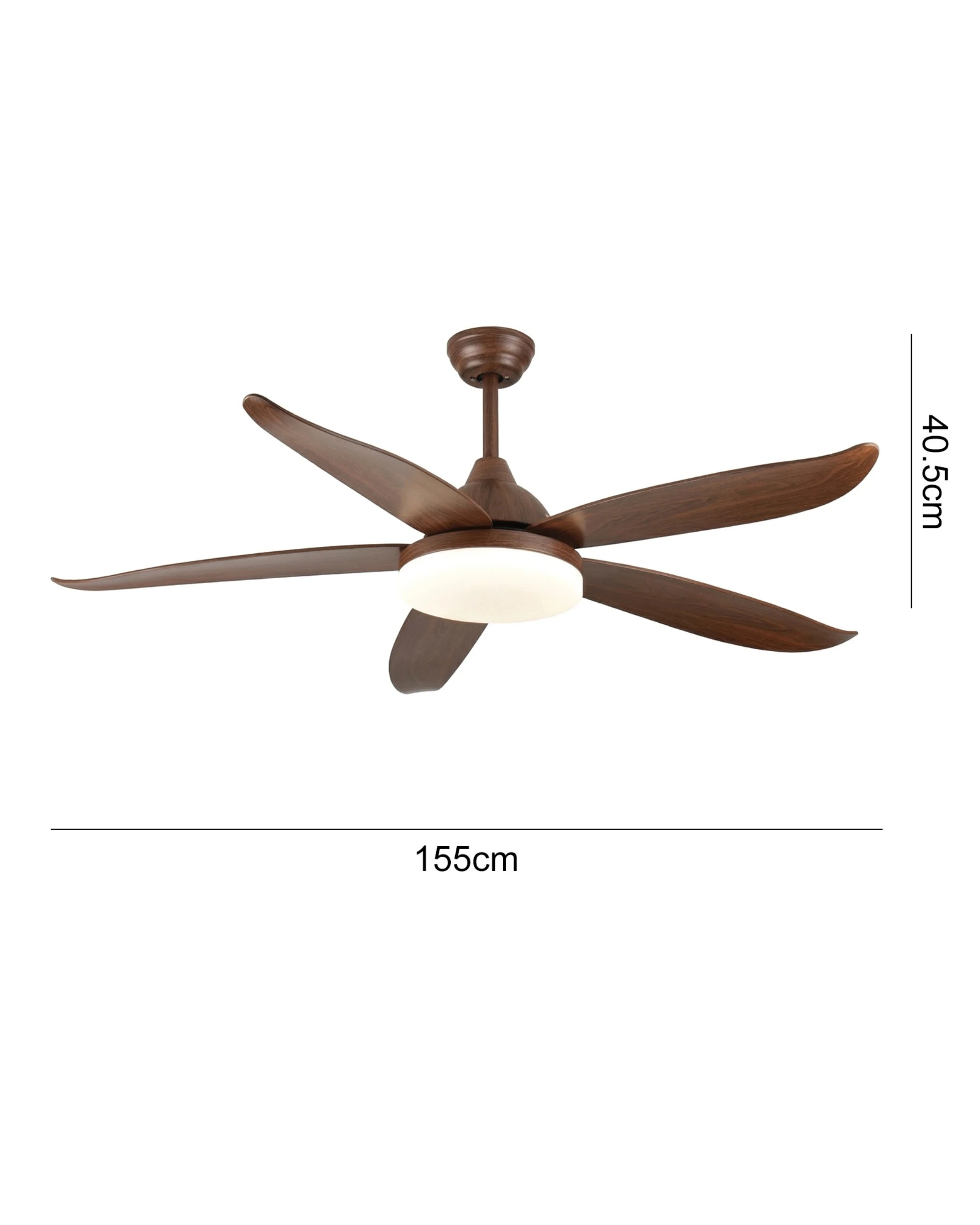 7 Advwin Ceiling Fans with  RGB Color Lights 6 Speeds Remote APP Control - Brown, 7 of 7