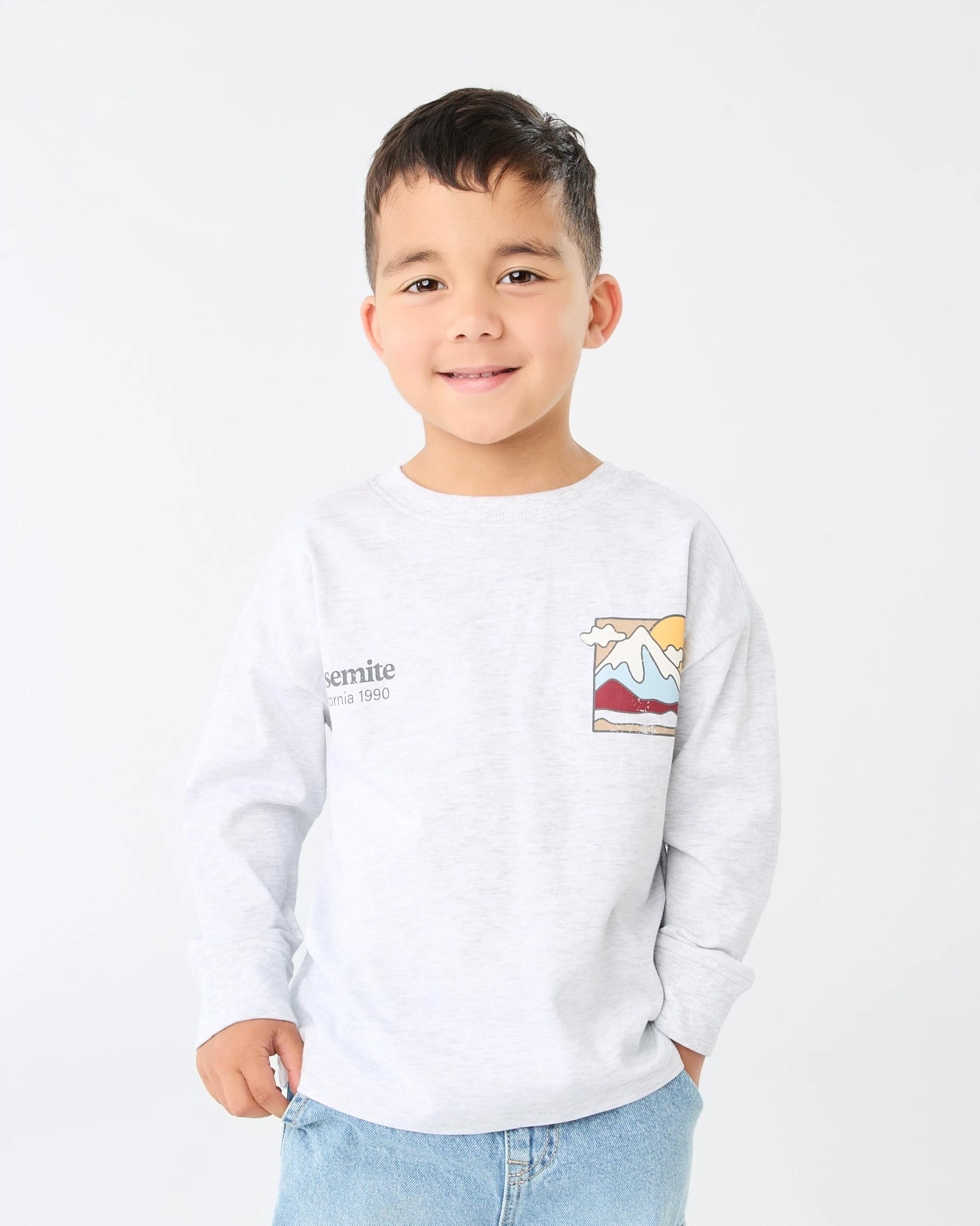 1 Long Sleeve Oversized T-shirt Mrl Nature, 1 of 9