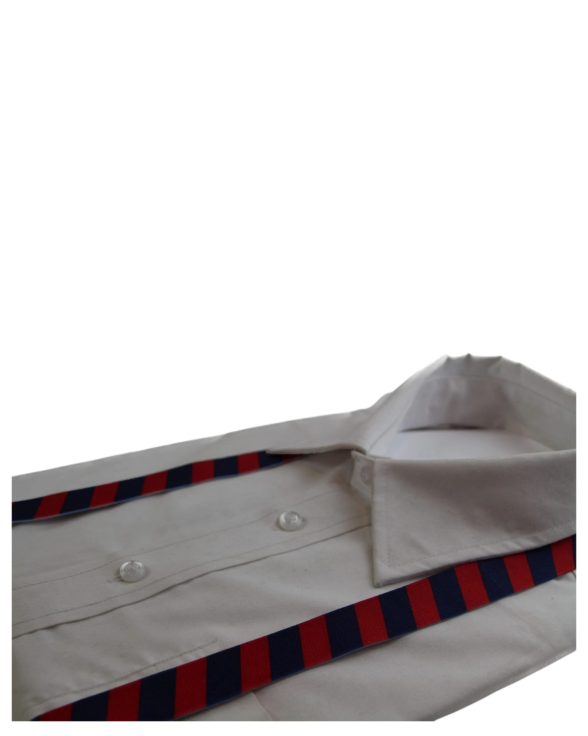 2 Zasel Boys Adjustable Red & Navy Diagonal Striped Patterned Suspenders - Multi - Multi, 2 of 5