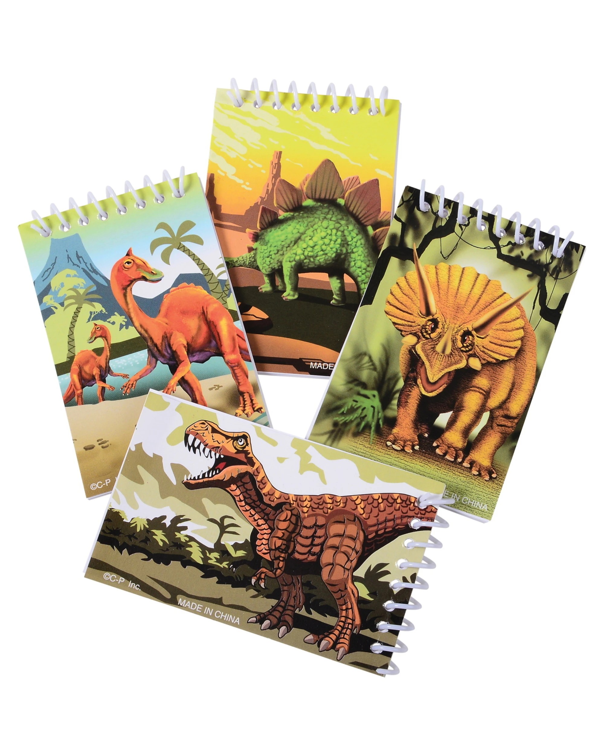 1 Partyrama Dino Notepads Pack of 8, 1 of 2