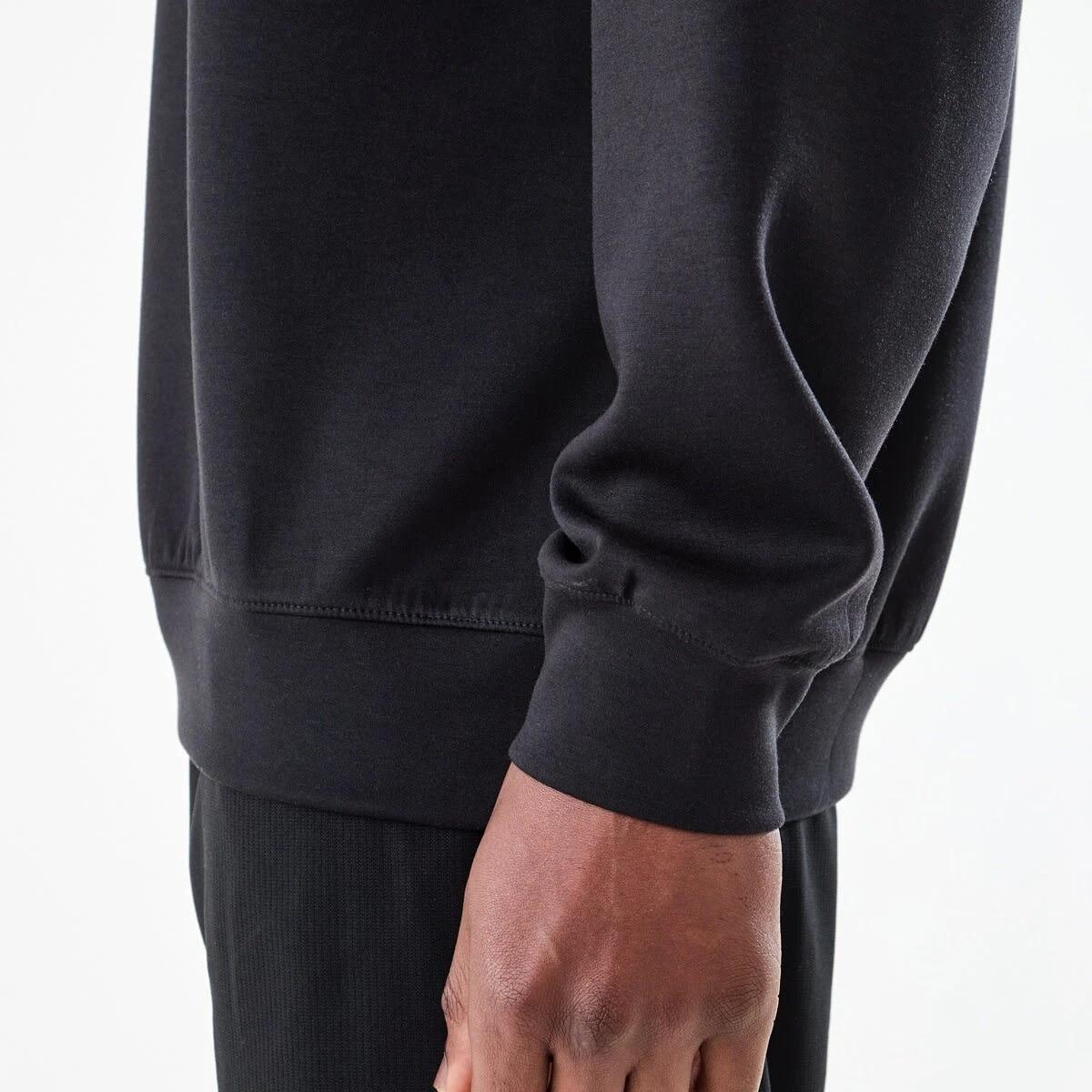6 Active Mens Relaxed Scuba Crew Neck Sweatshirt BLACK, 6 of 6