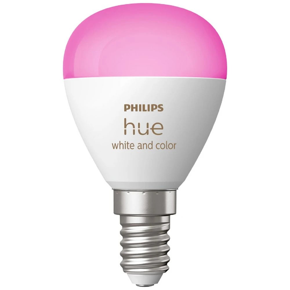 1 Philips Hue Lustre Smart Bulb P45 White/Colour Ambient E14, 1 of 4
