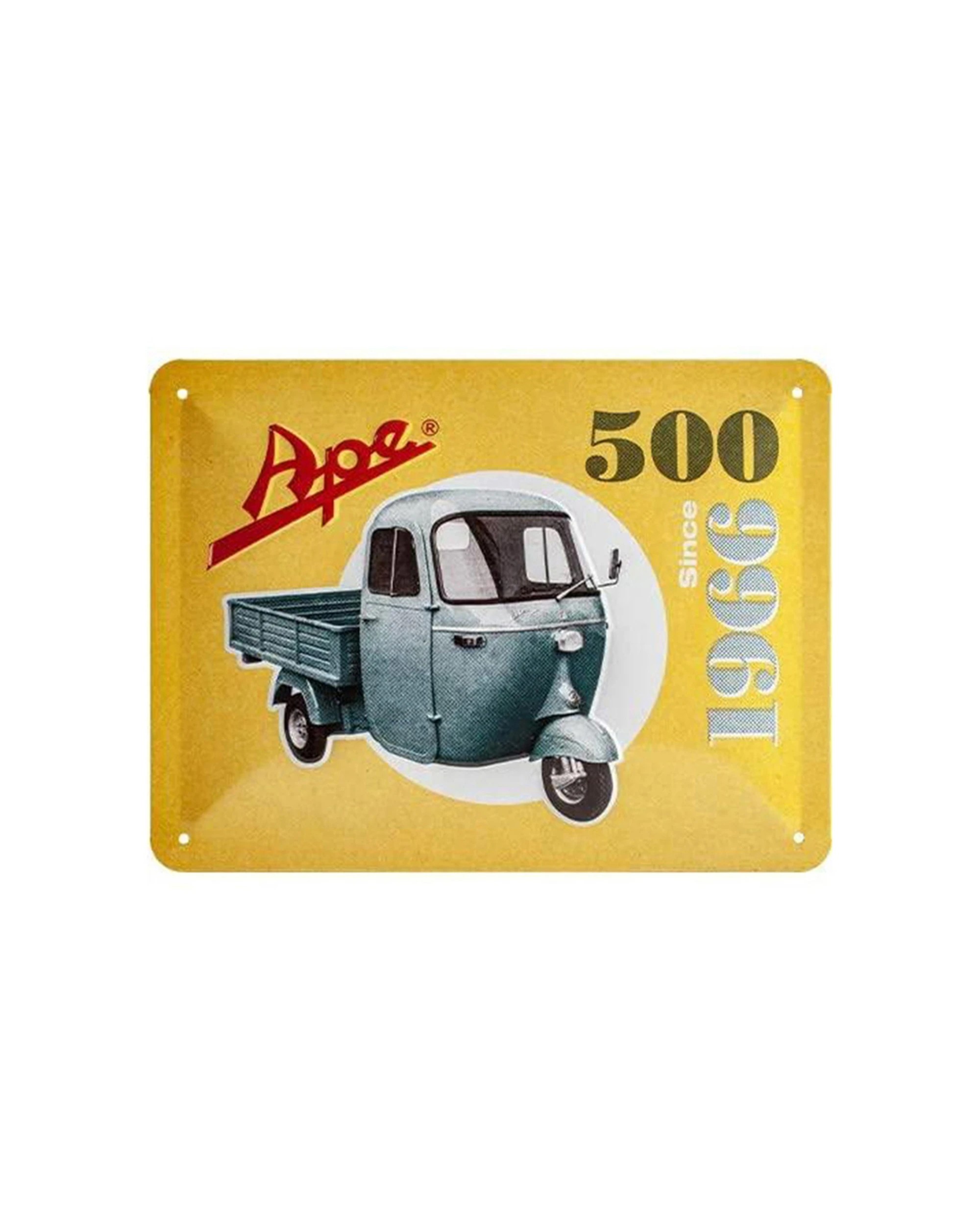 1 Nostalgic-Art 15x20cm Small Metal Sign - Ape 500 Since 1966 - Multi, 1 of 1