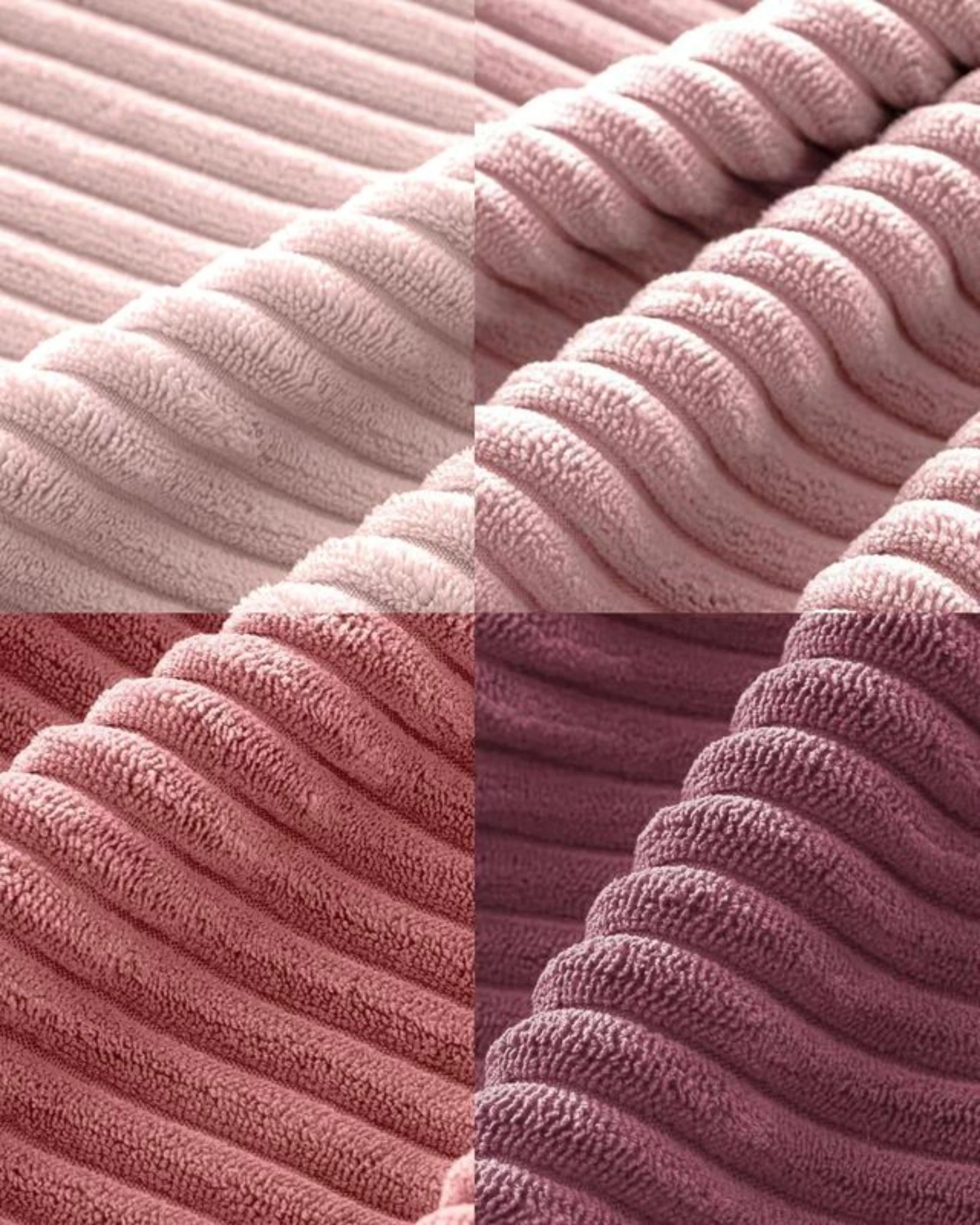4 Gioia Casa 4-Pack Corduroy Velvet Cushion Covers 45x45cm - Pink, 4 of 6