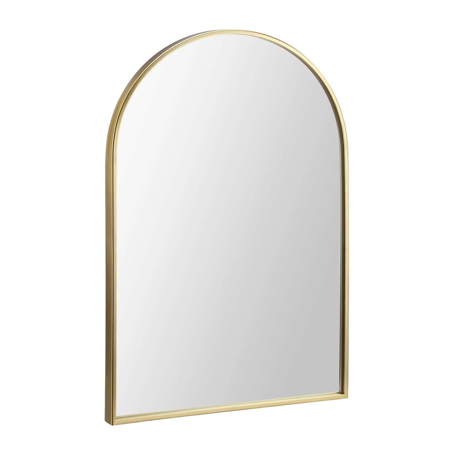 1 LUXSUITE Large Gold Framed Arch Mirror, 1 of 7