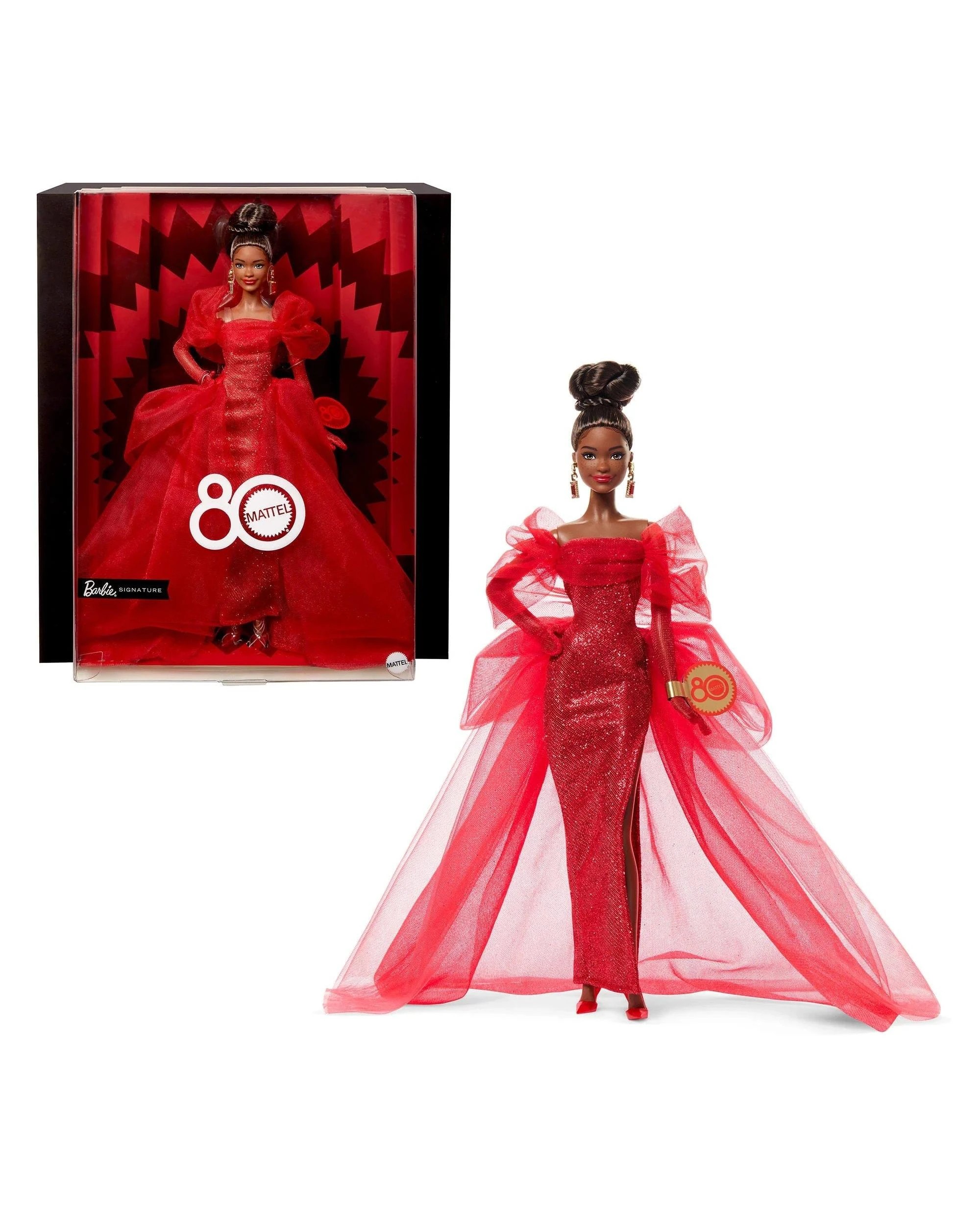 1 Barbie Signature Mattel 80th Anniversary Brunette Doll, 1 of 10