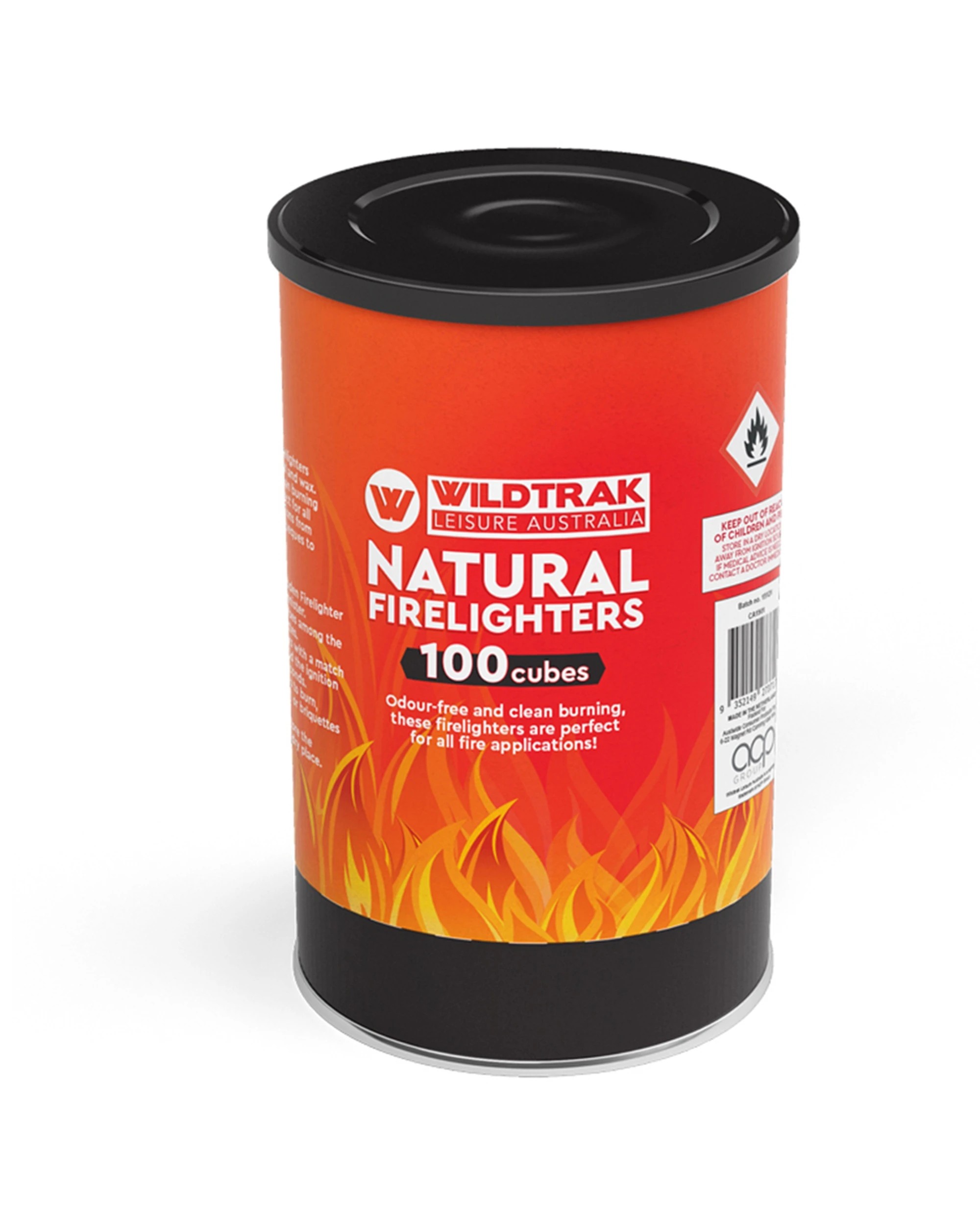 1 Wildtrak Natural Wooden Firelighters 100pc Recycled Wood And Wax Camping - Brown, 1 of 3