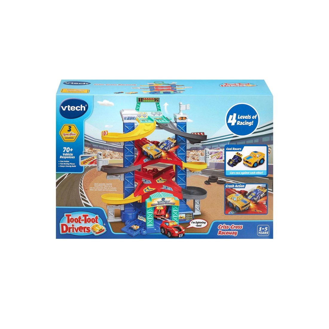 1 VTech Toot-Toot Drivers Criss-Cross Raceway - Multi, 1 of 2