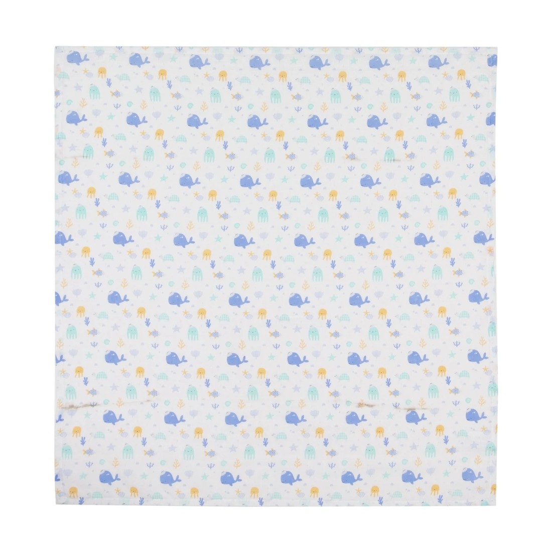 6 3 Pack Organic Cotton Muslin Wraps - Ocean, 6 of 6