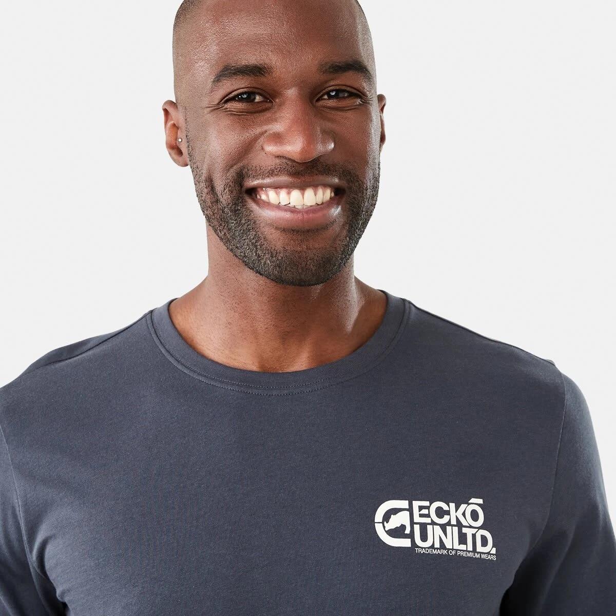 4 Ecko License Long Sleeve Graphic T-shirt Blu Ombre, 4 of 6