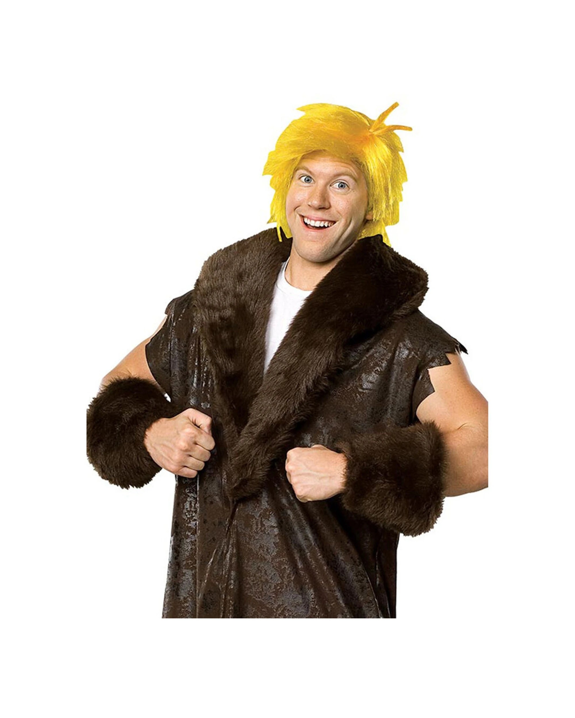 2 Rubies Barney Rubble Deluxe Mens Dress Up Costume Size XL - Multi, 2 of 3