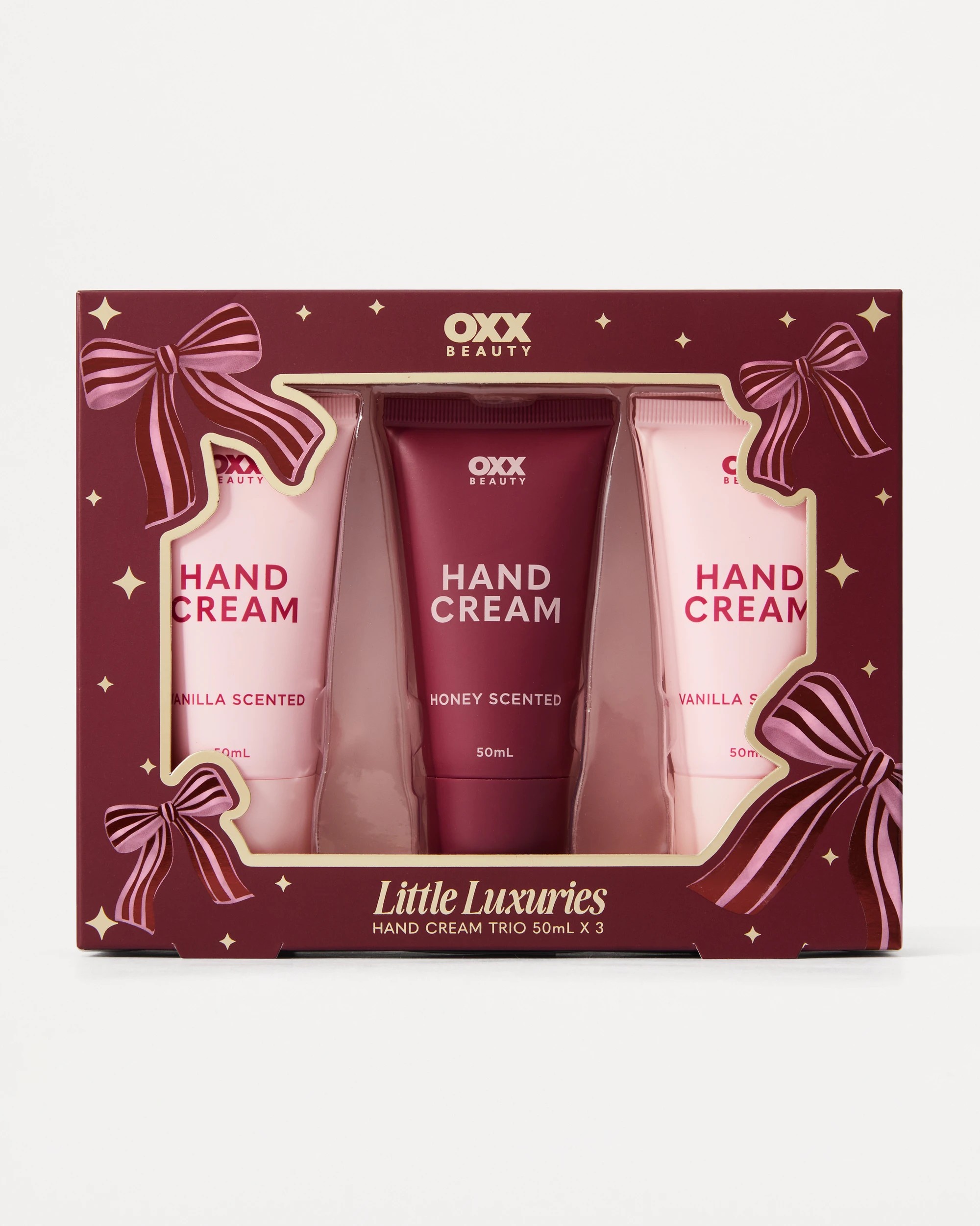 1 OXX Beauty Little Luxuries Hand Cream Trio - Honey and Vanilla Scented, 1 of 5