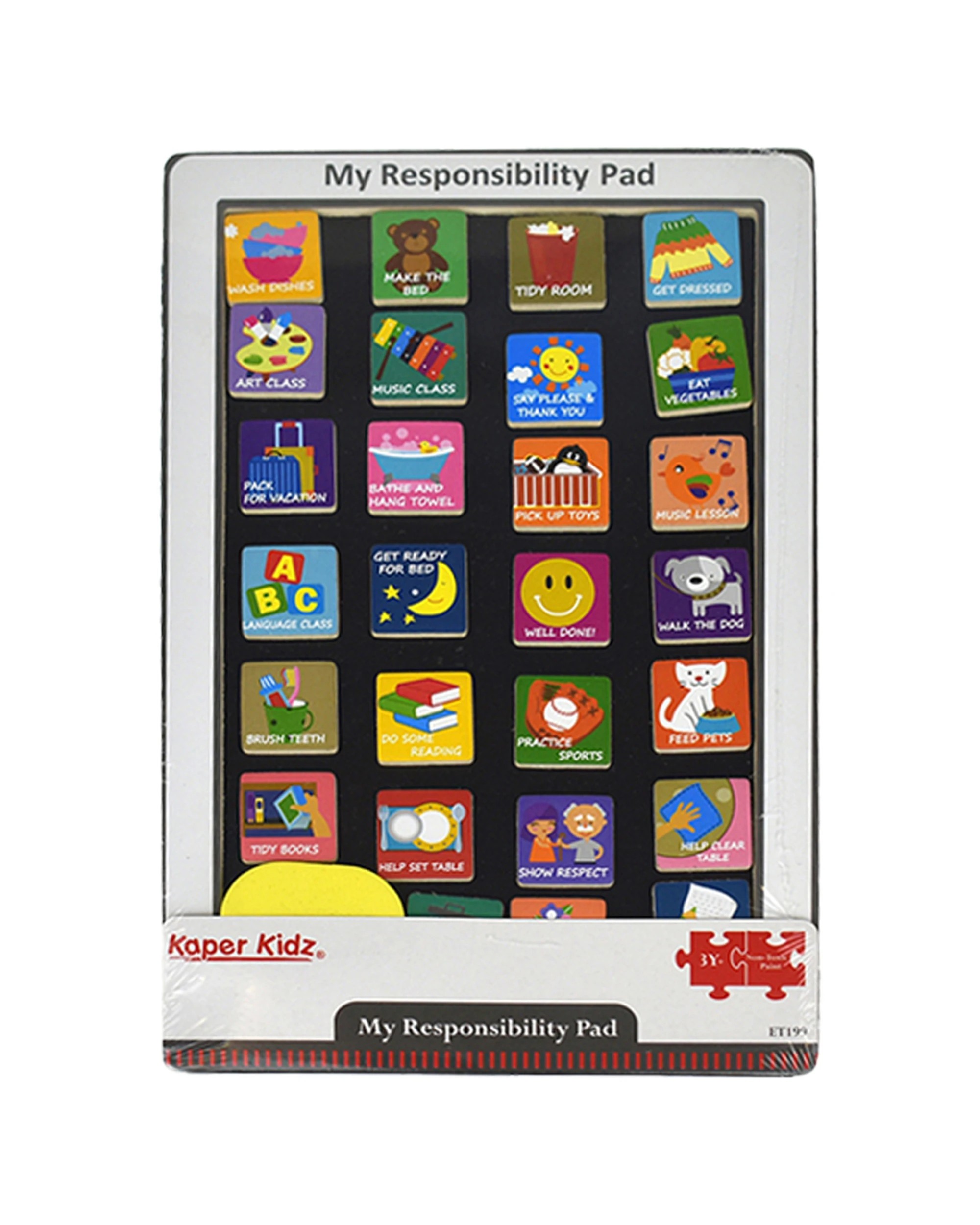 1 Kaper Kidz My Responsibility Wooden Magnetic Pad 17.5cm - Multi, 1 of 4