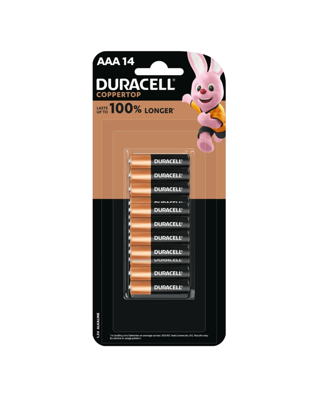 14 Pack Duracell Coppertop Alkaline AAA Batte