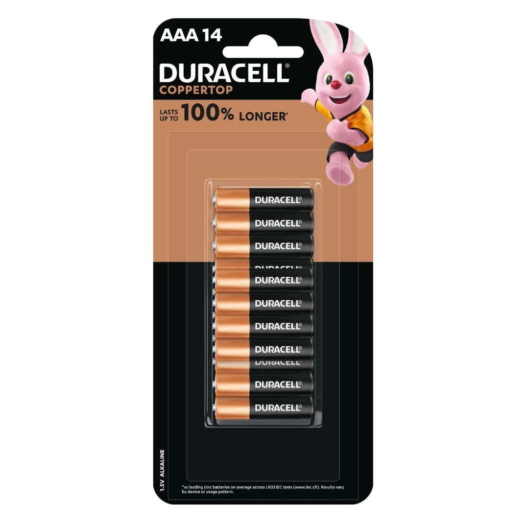 1 14 Pack Duracell Coppertop Alkaline AAA Batteries, 1 of 10