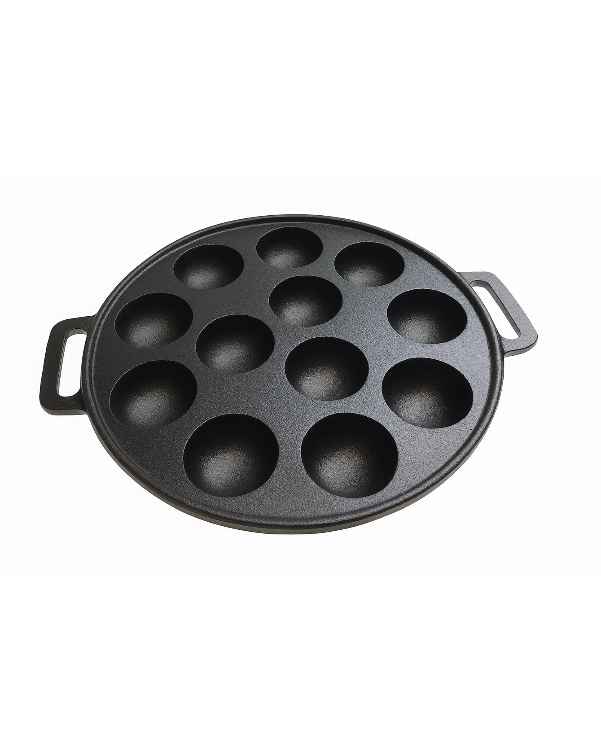 2 Br Home 12 Dimple Cast Iron Poffertjes Mini Dutch Pancake Cake Pan With Handles Maker, 2 of 5