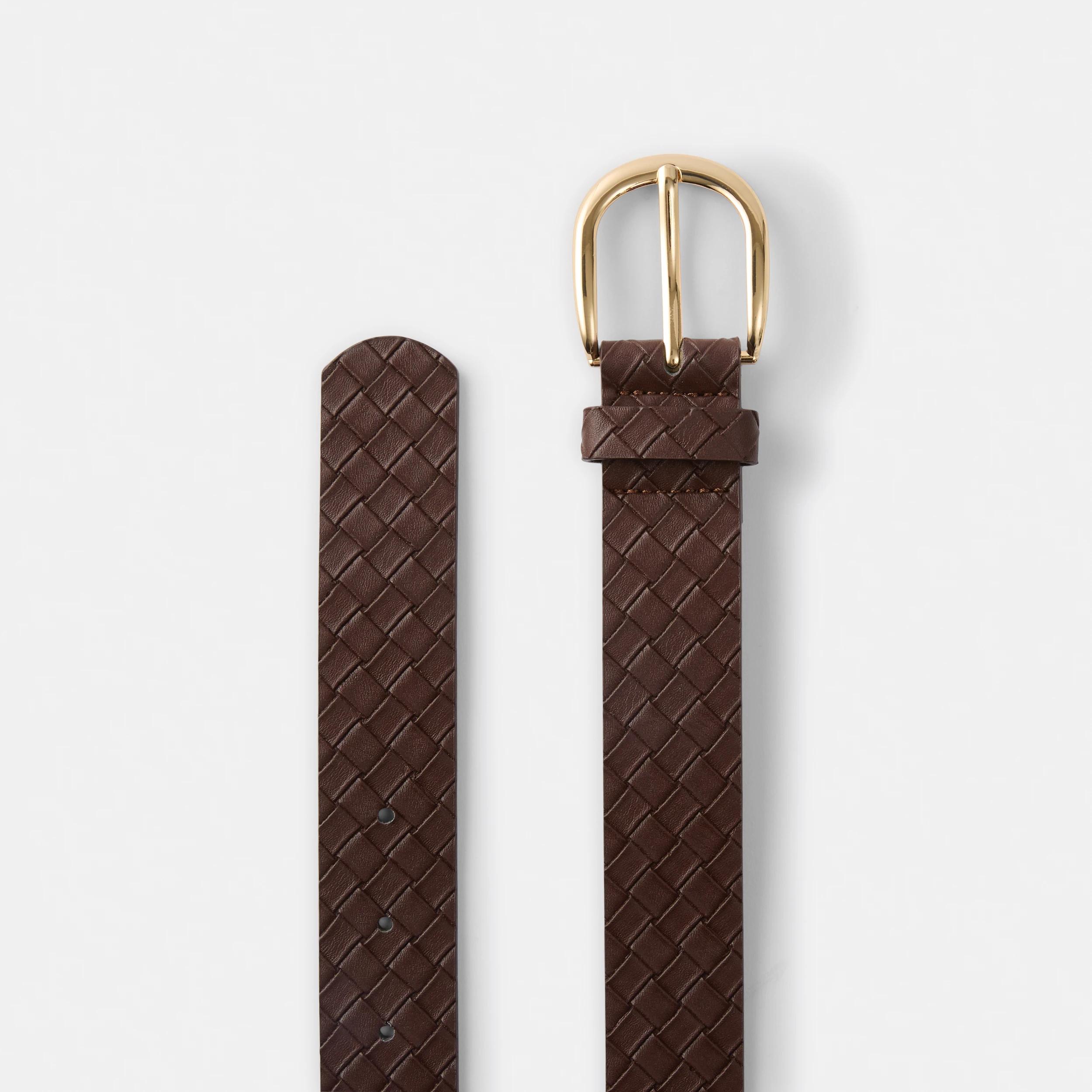 2 Weave Effect Belt Choc Plum, 2 of 2